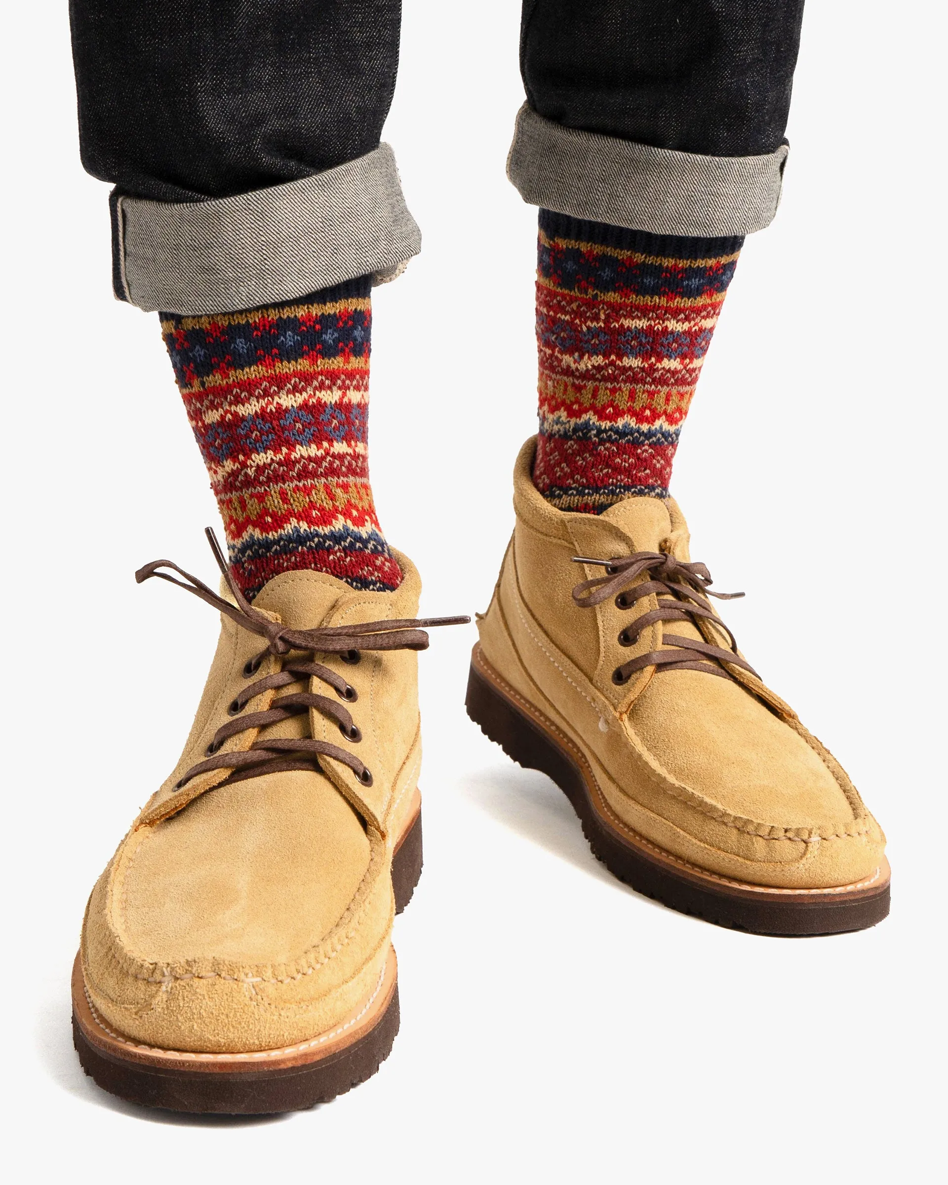 American Trench, Crew Socks, Cotton Fair Isle sold by Kiriko product image thumbnail 2