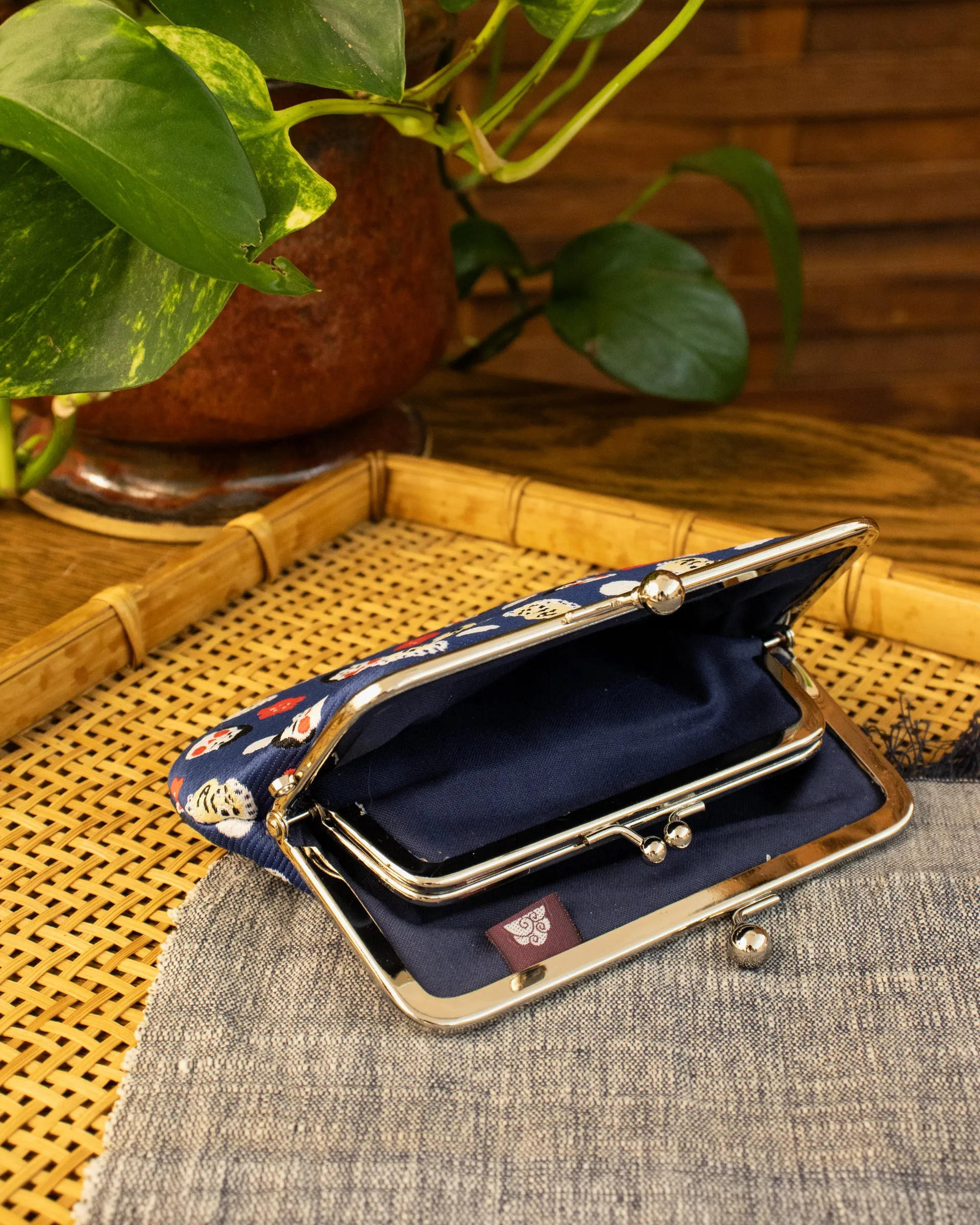 Wa Modern Clutch, Blue with Okahyoko sold by Kiriko product image thumbnail 3