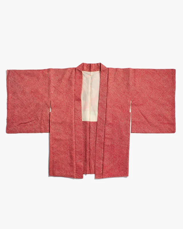Vintage Haori Jacket, Full Shibori, Red made by Kiriko