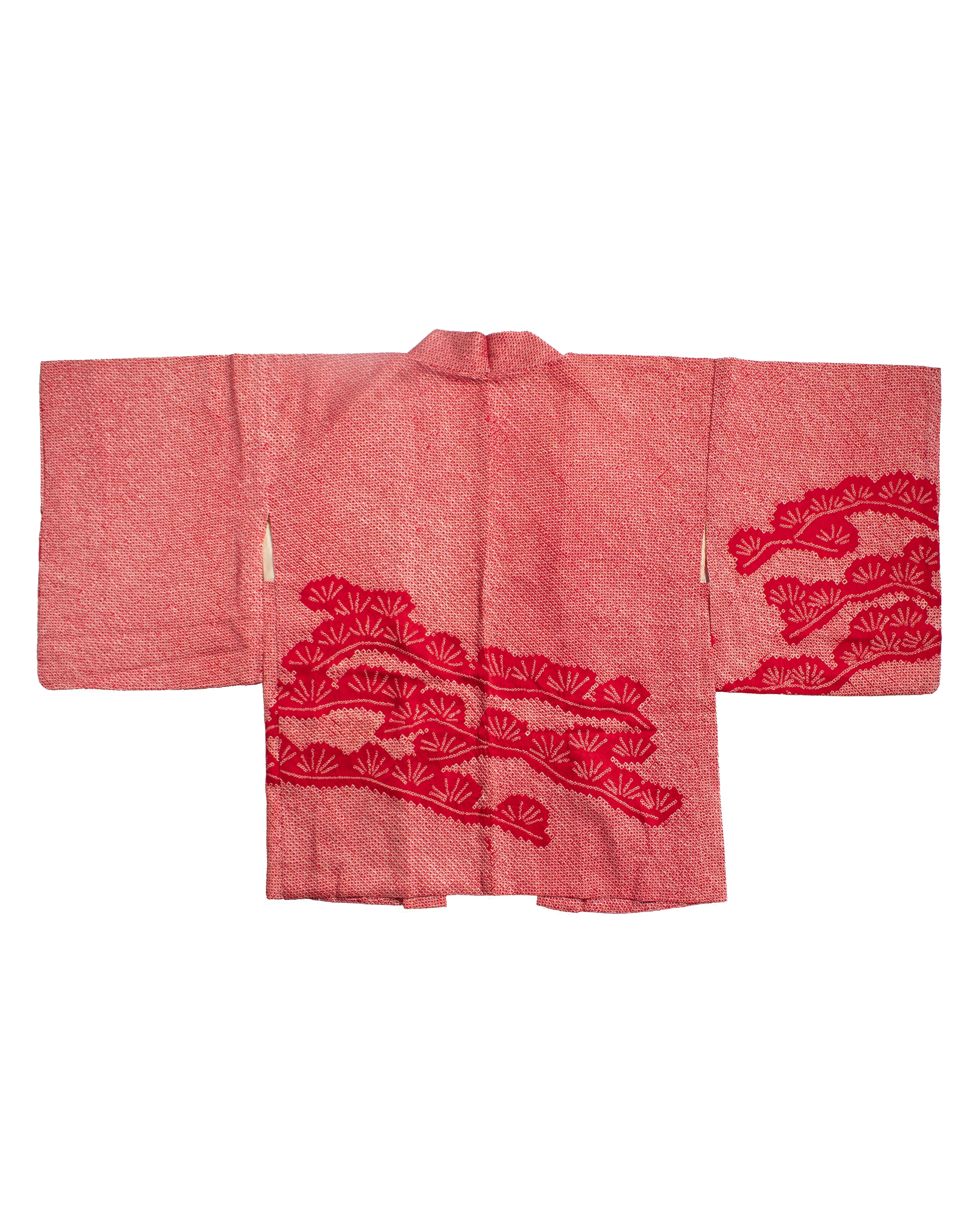 Vintage Haori Jacket, Red with Floral Detail sold by Kiriko product image thumbnail 5