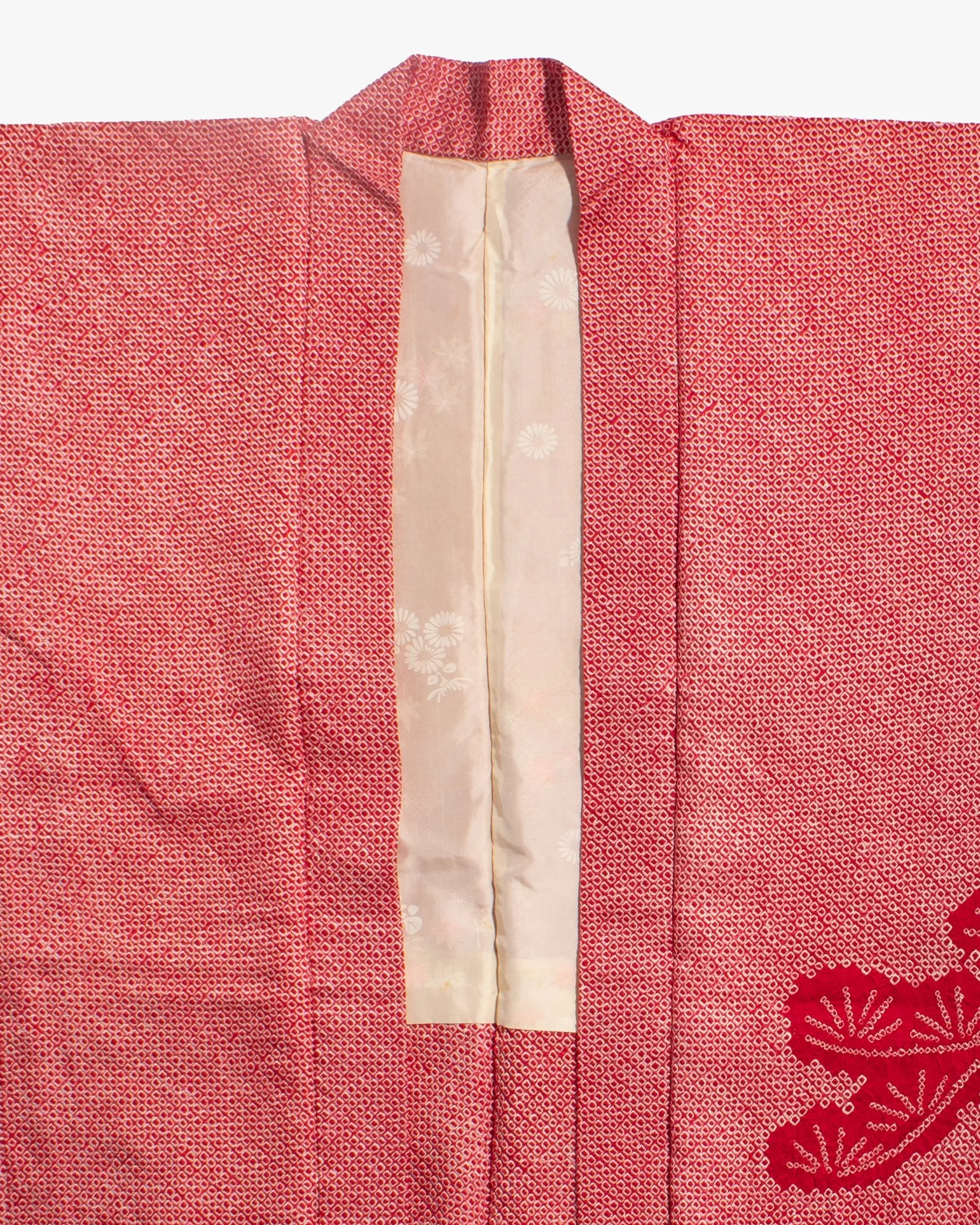 Vintage Haori Jacket, Red with Floral Detail sold by Kiriko product image thumbnail 2