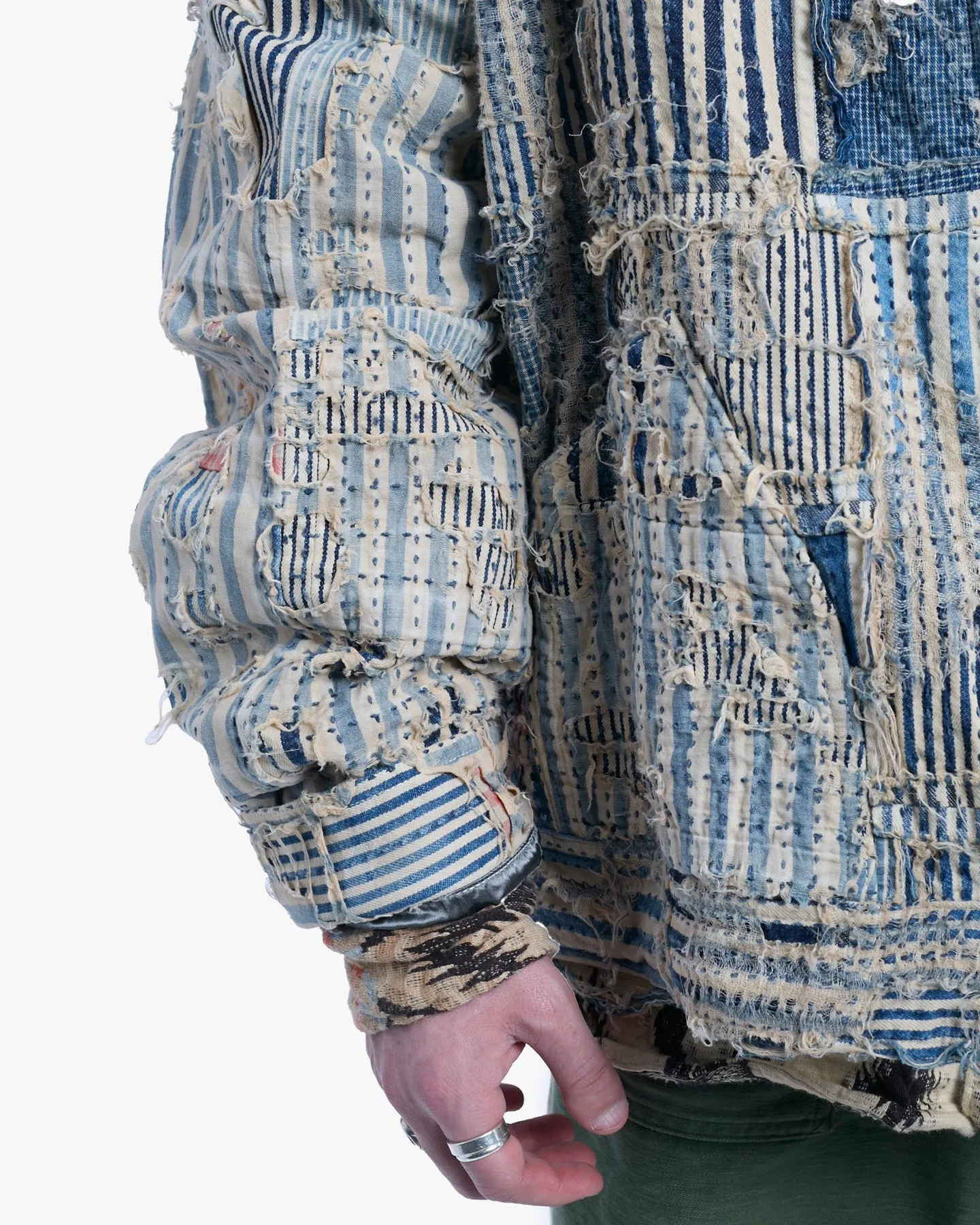 Japanese Repro Denim Jacket, XL, Kapital, Patched Boro, White, Blue, and Red sold by Kiriko product image thumbnail 5