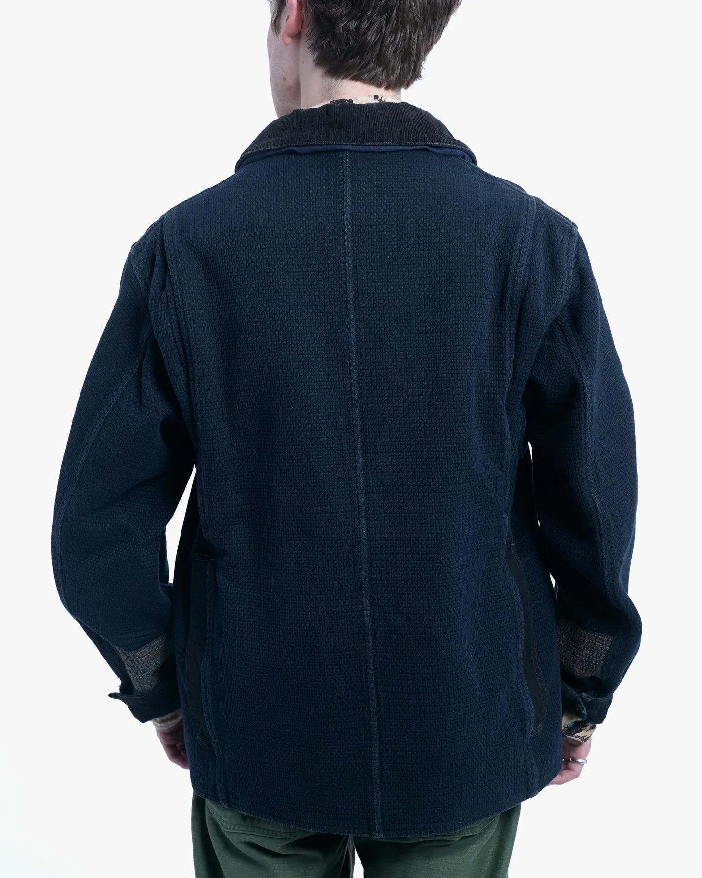 Japanese Repro Chore Coat, L, Kapital, Navy with Dark Denim Accents sold by Kiriko product image thumbnail 4