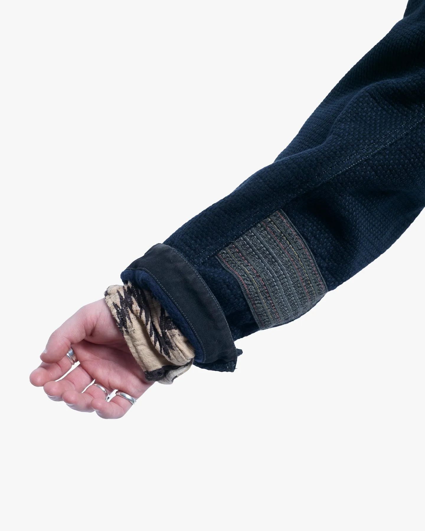 Japanese Repro Chore Coat, L, Kapital, Navy with Dark Denim Accents sold by Kiriko product image thumbnail 5