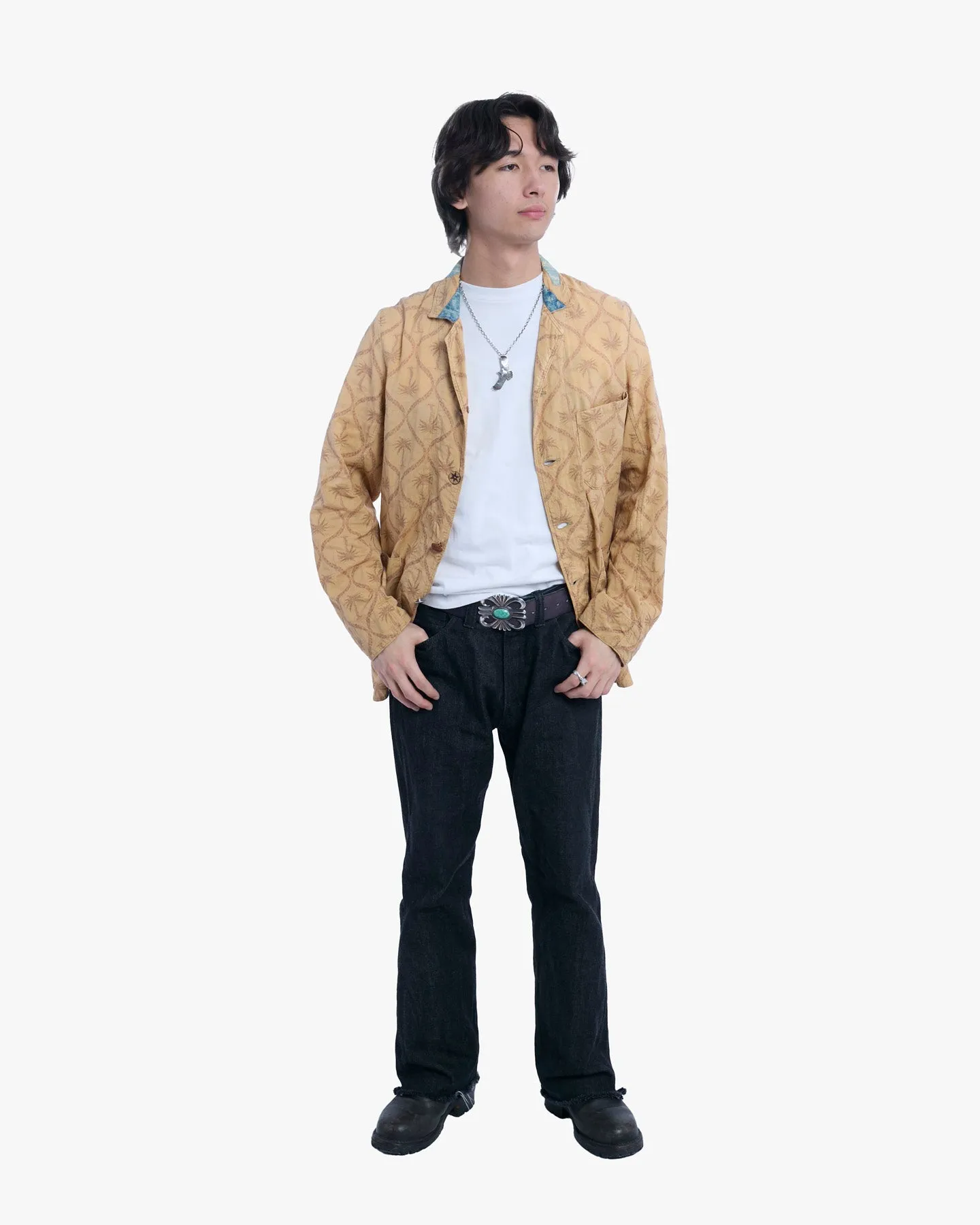 Japanese Repro Shirt, L, Kapital, Burnt Orange with Palm Trees sold by Kiriko product image thumbnail 4