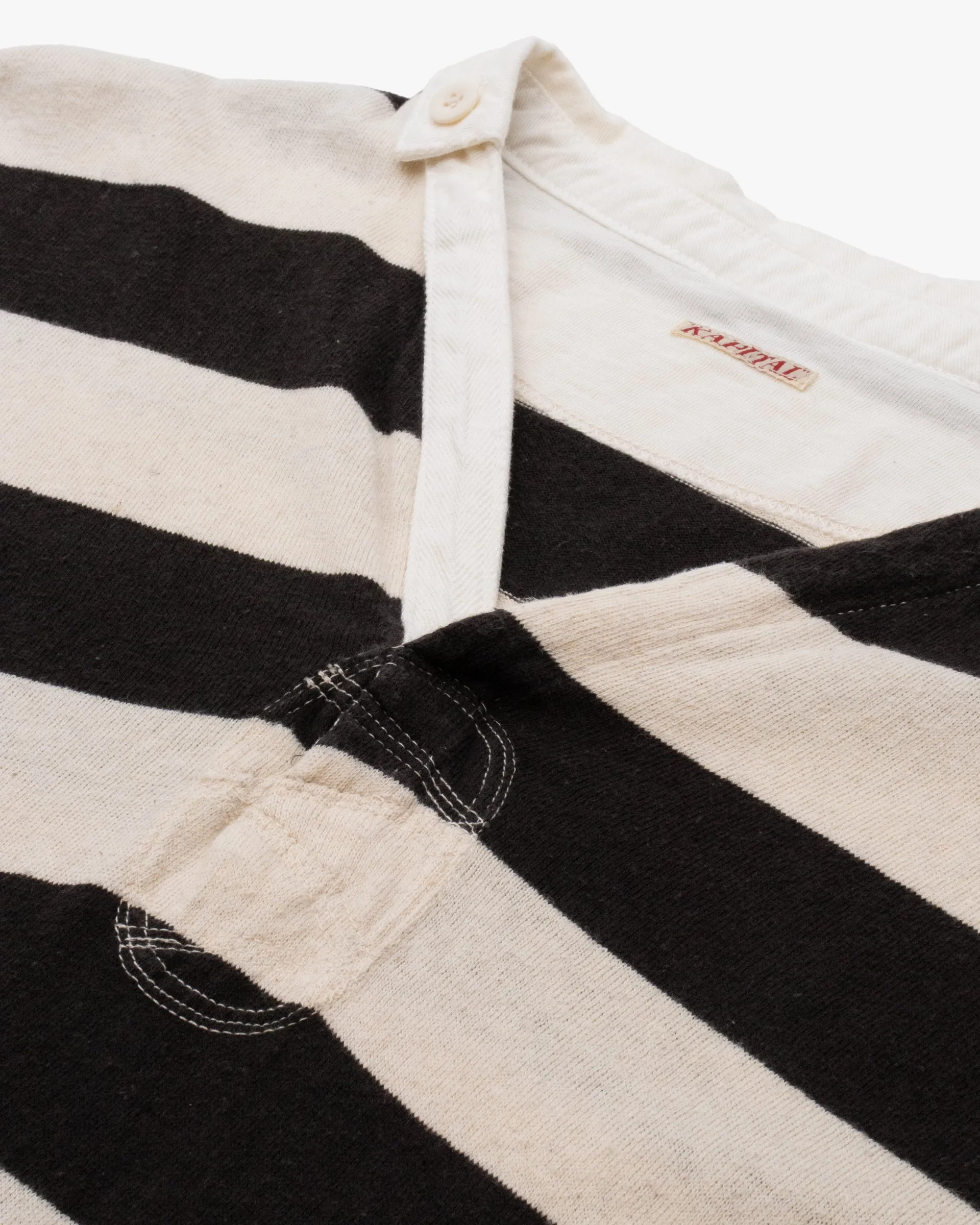 Japanese Repro Shirt, XL, Kapital, Black and Cream Stripes sold by Kiriko product image thumbnail 5