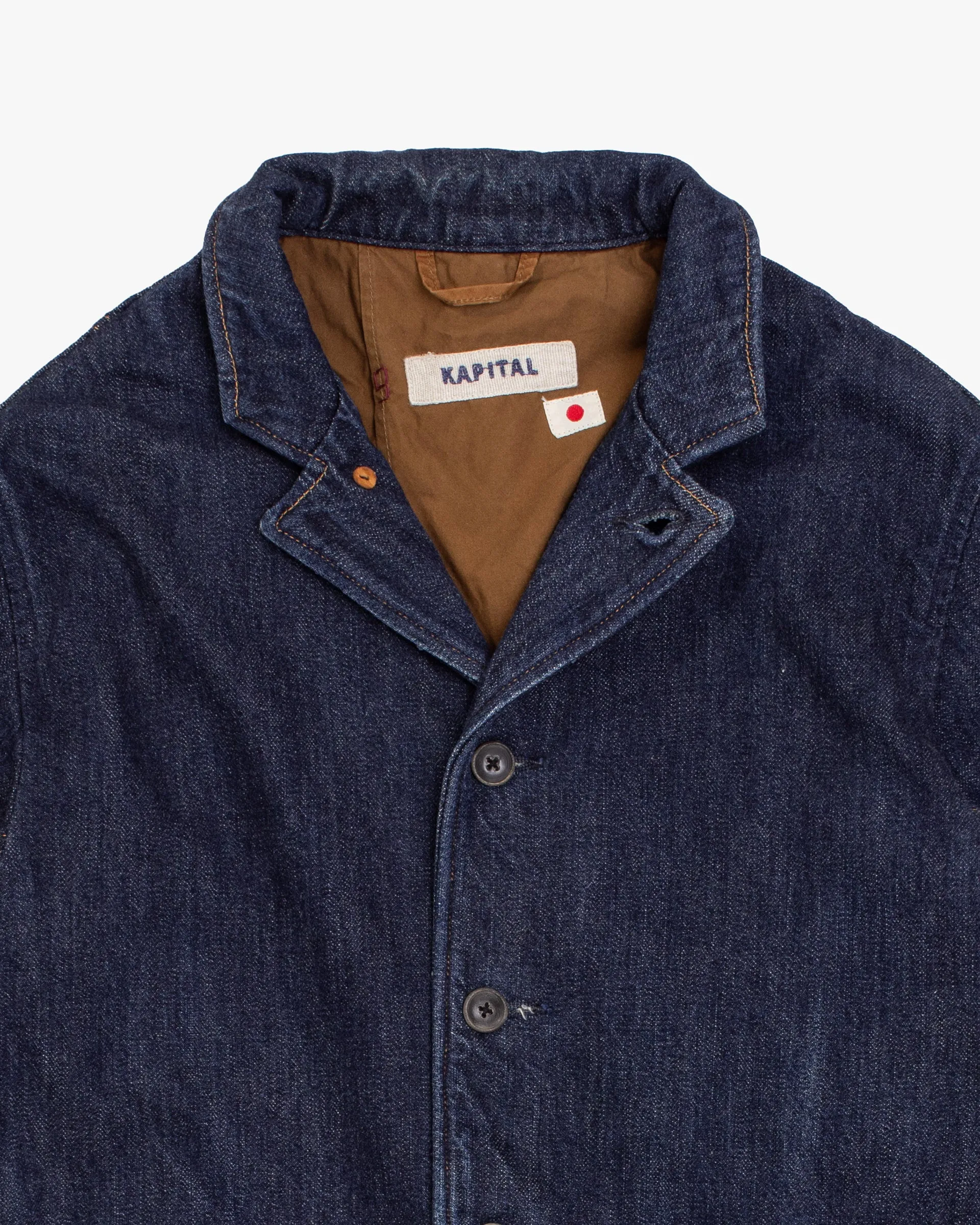 Japanese Repro Denim Jacket, M, Kapital, Dark Wash with Pointed Cuff Detail sold by Kiriko product image thumbnail 2