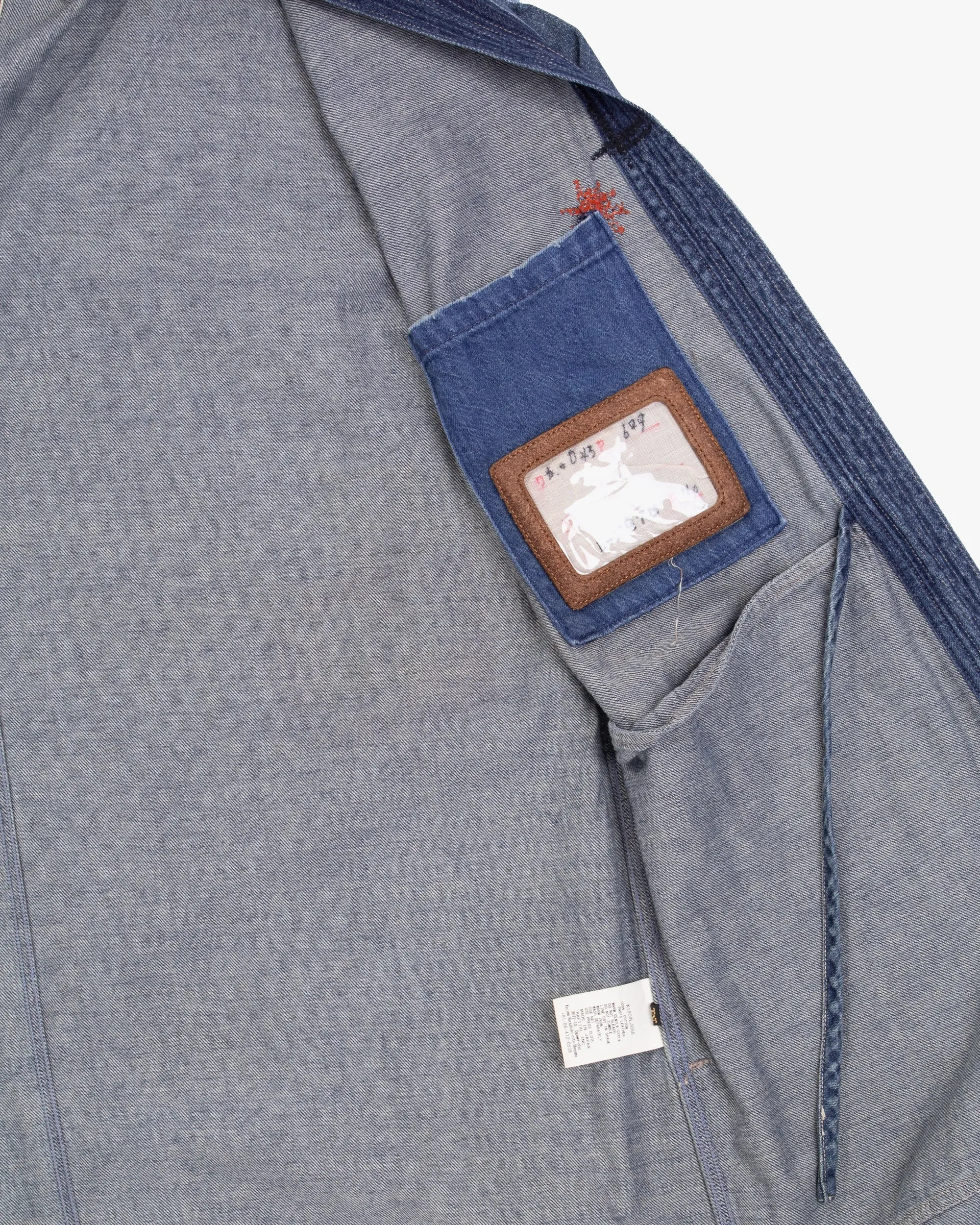 Japanese Repro Denim Robe, M, Kapital, Medium Wash with Multicolor Stitched Details sold by Kiriko product image thumbnail 3