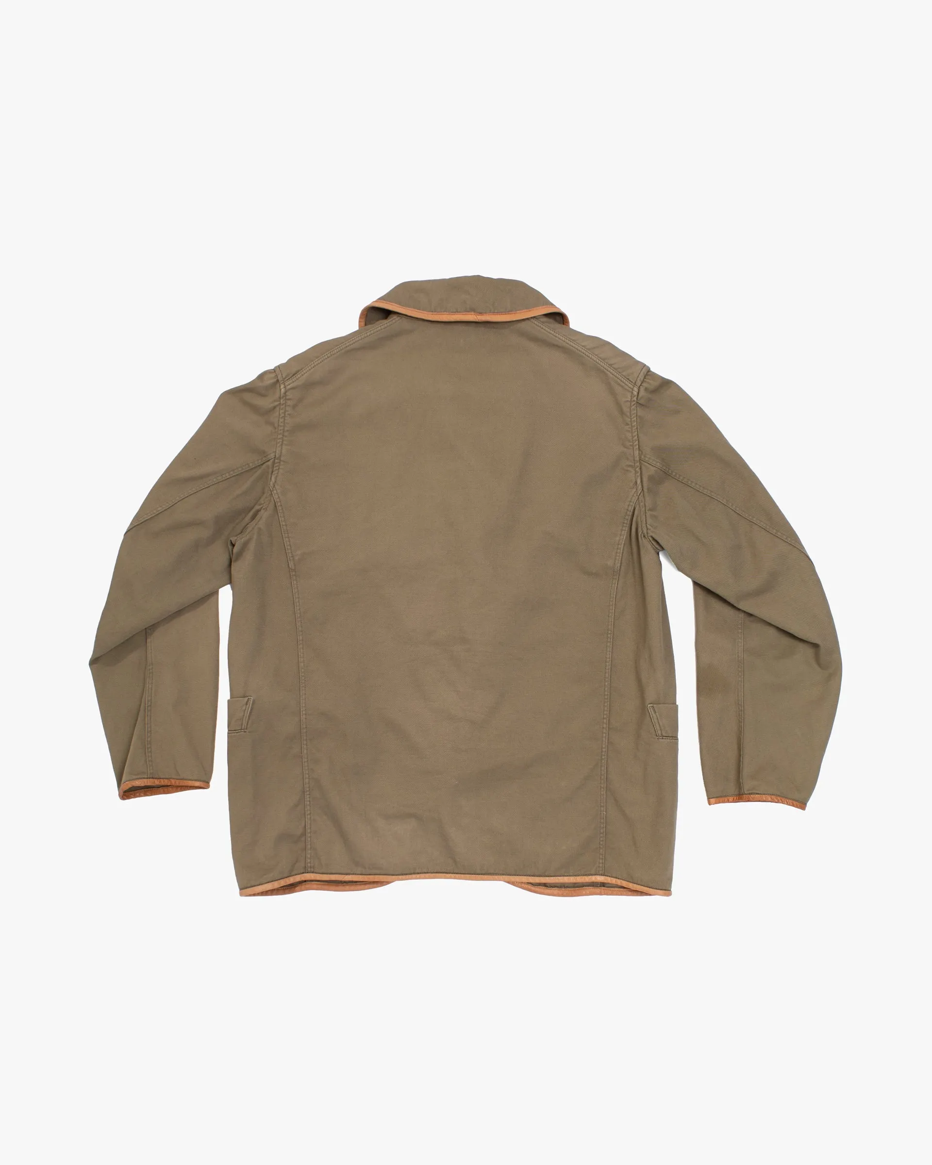 Japanese Repro Jacket, S, Kapital, Khaki with Light Brown Cord Trim sold by Kiriko product image thumbnail 3