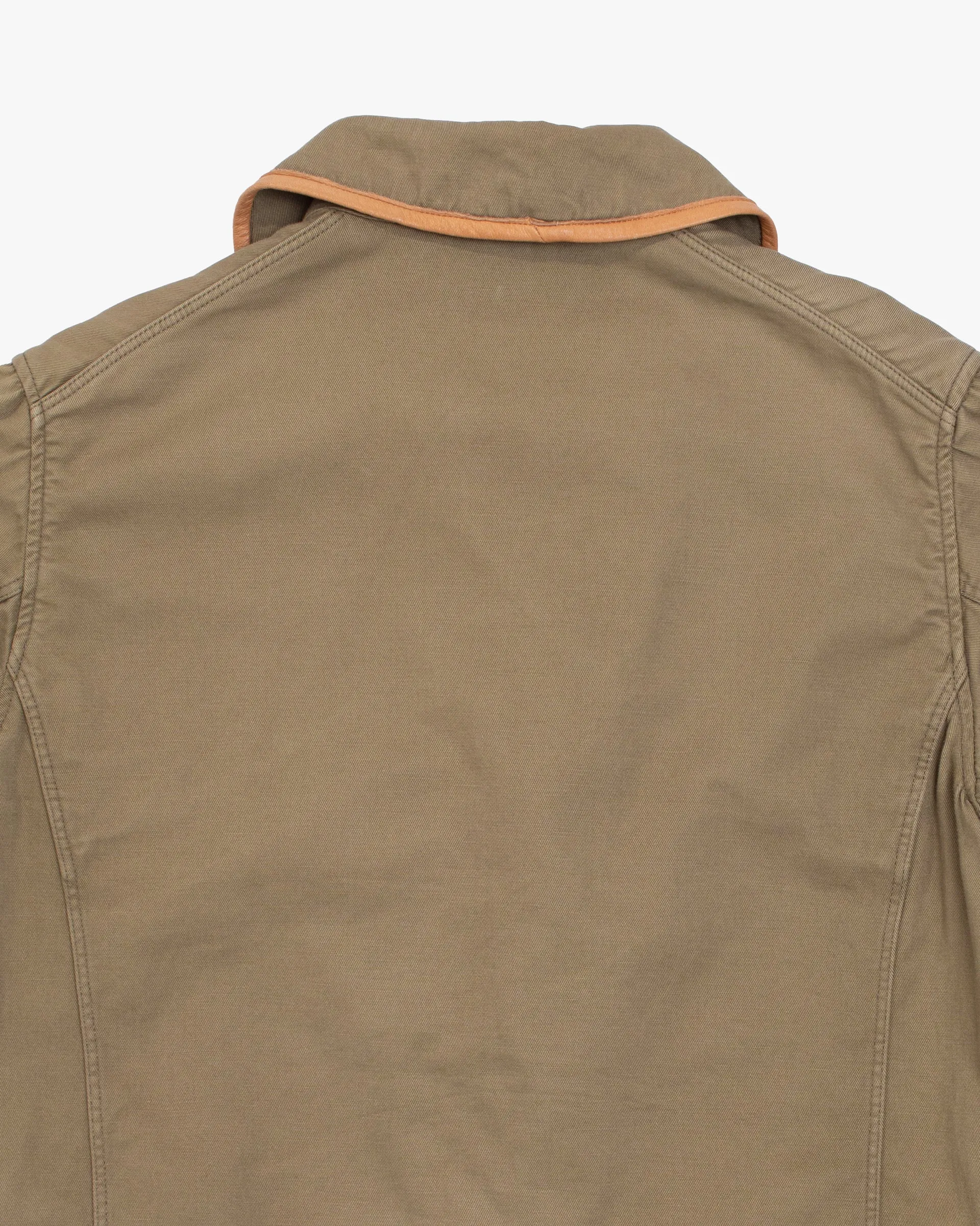 Japanese Repro Jacket, S, Kapital, Khaki with Light Brown Cord Trim sold by Kiriko product image thumbnail 4