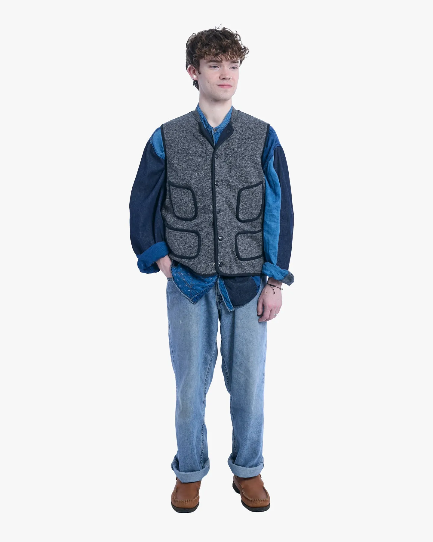 Japanese Repro Vest, M, Kapital, Gray sold by Kiriko product image thumbnail 2