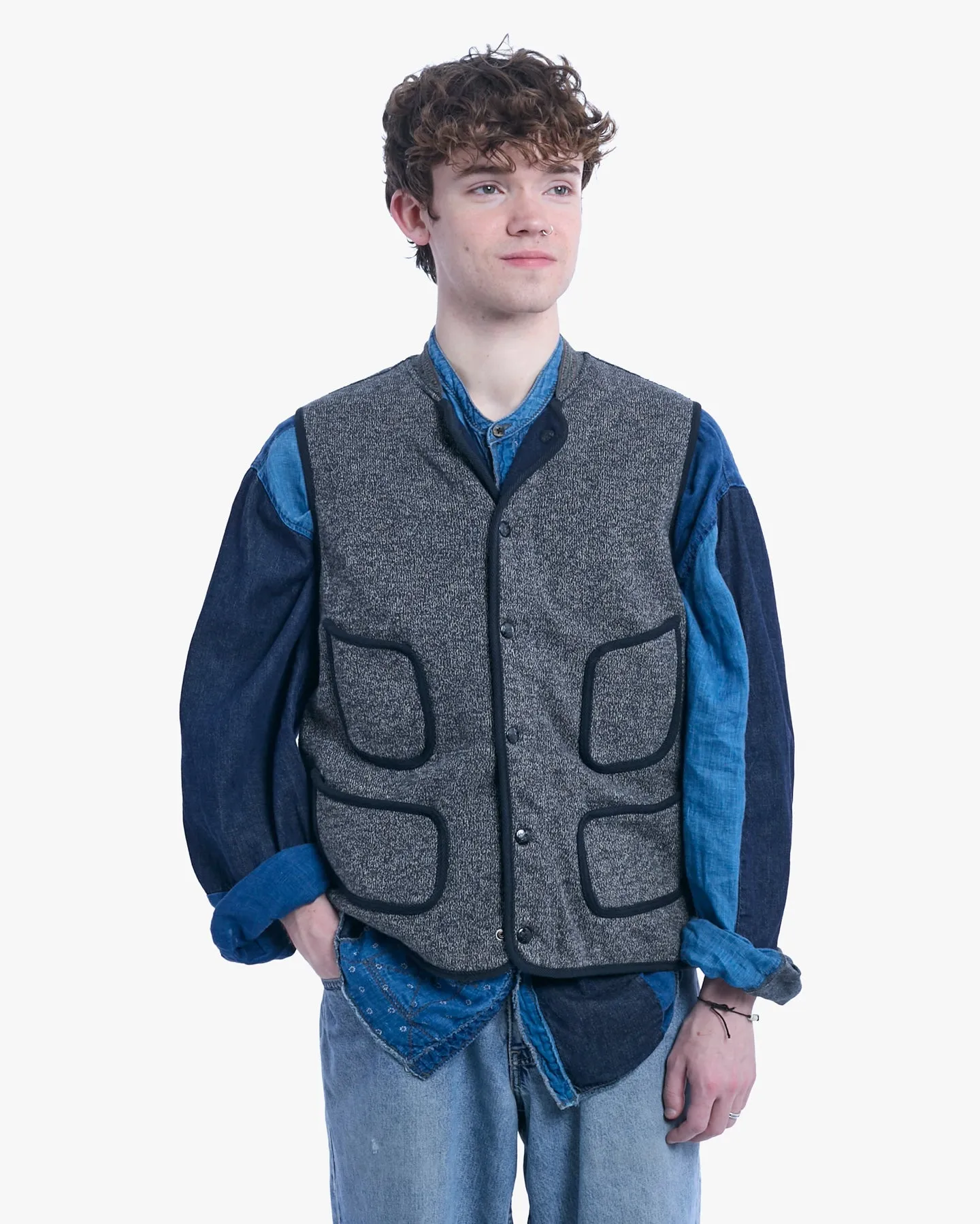Japanese Repro Vest, M, Kapital, Gray sold by Kiriko