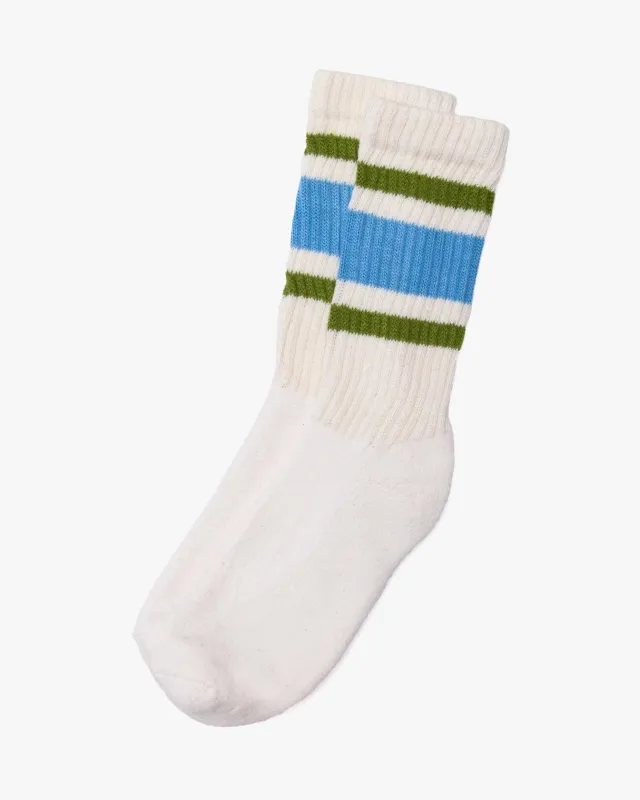 American Trench, Crew Socks, Retro Stripe made by Kiriko