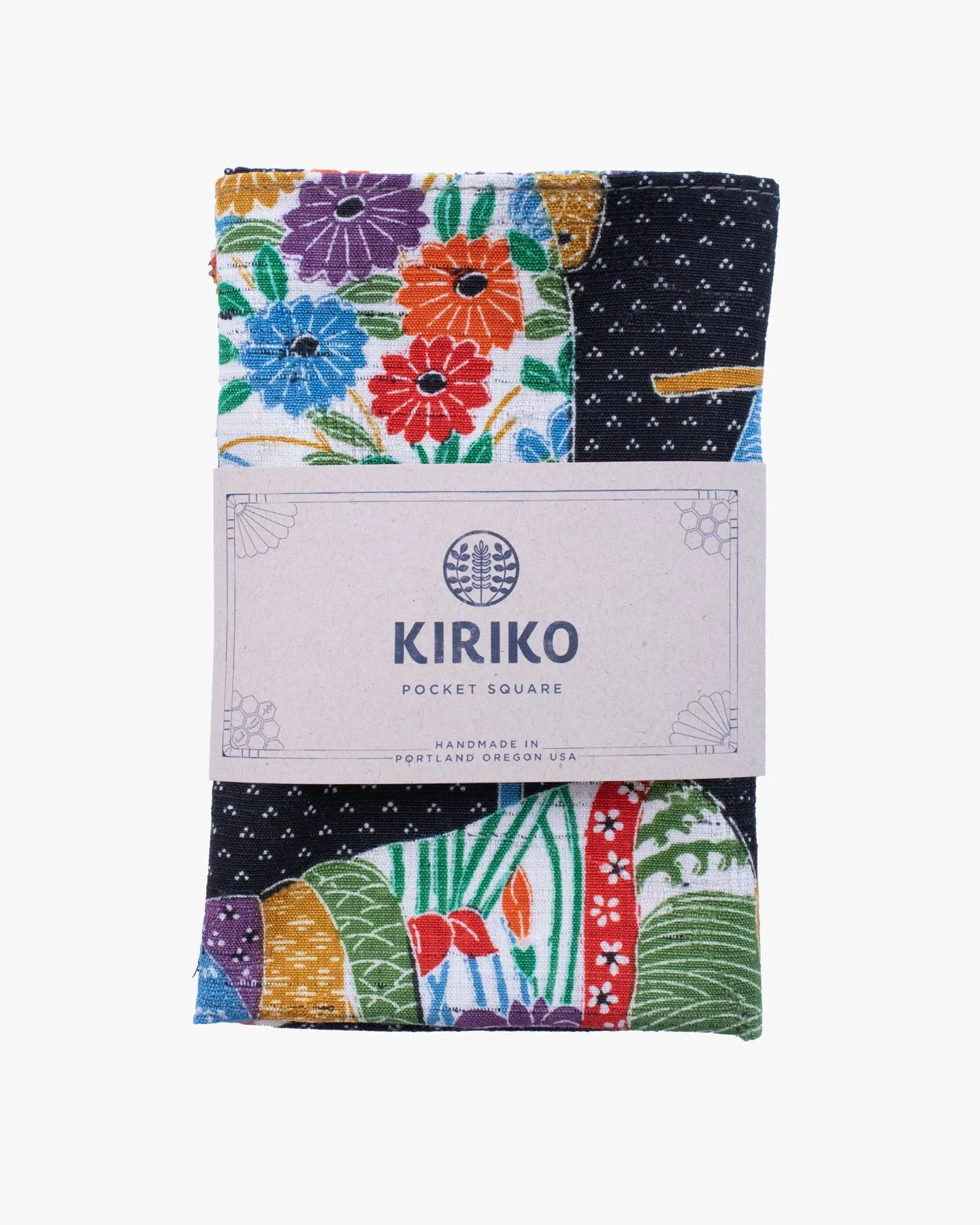 Kiriko Original Pocket Square, Multi Floral sold by Kiriko product image thumbnail 2
