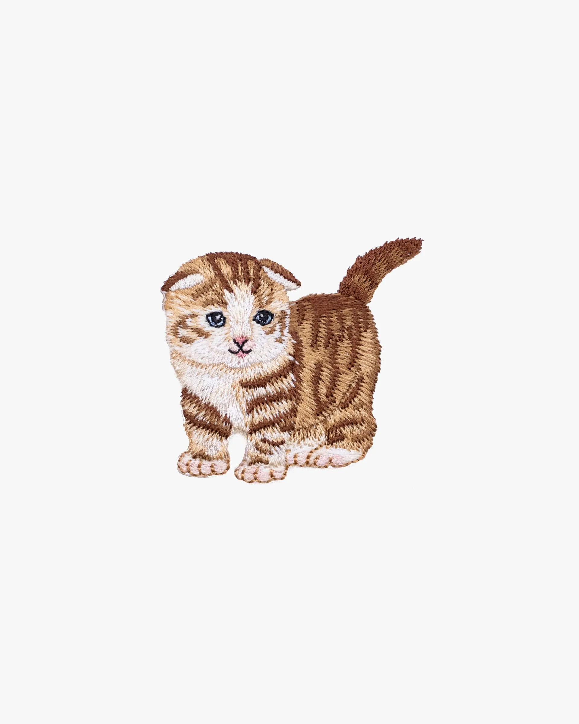 Embroidered Patch, Iron-on Applique, Scottish Fold Kitten sold by Kiriko
