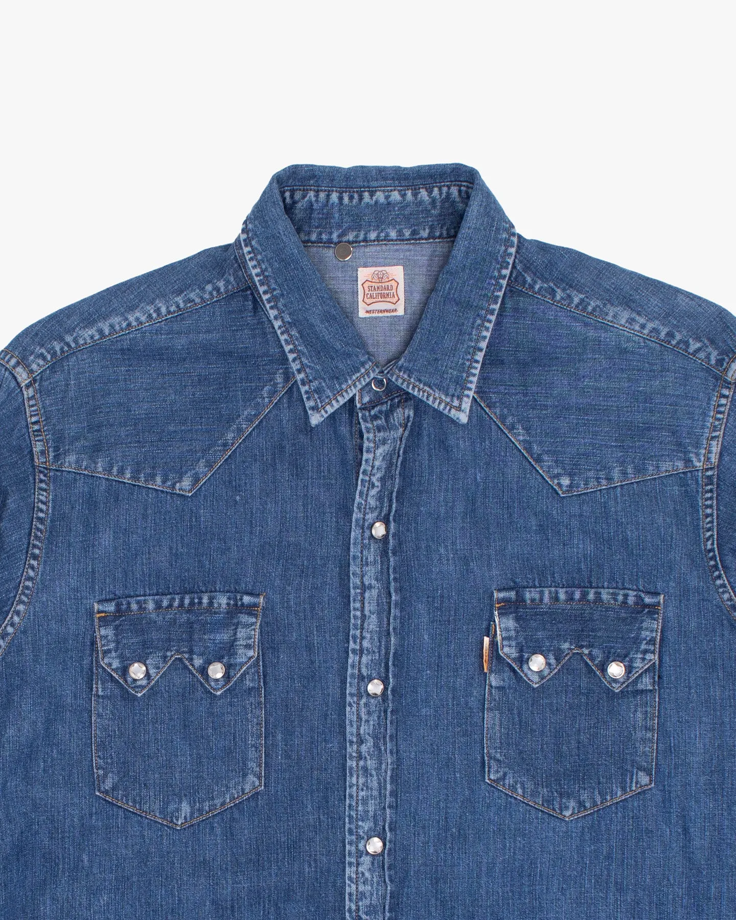 Japanese Repro Long-Sleeve Shirt, L, Standard California, Blue Denim sold by Kiriko product image thumbnail 5