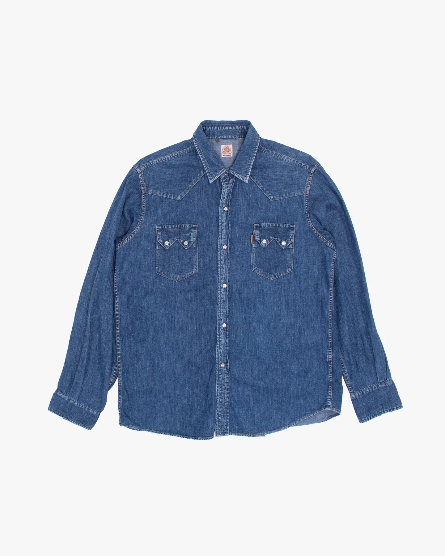 Japanese Repro Long-Sleeve Shirt, L, Standard California, Blue Denim sold by Kiriko product image thumbnail 4