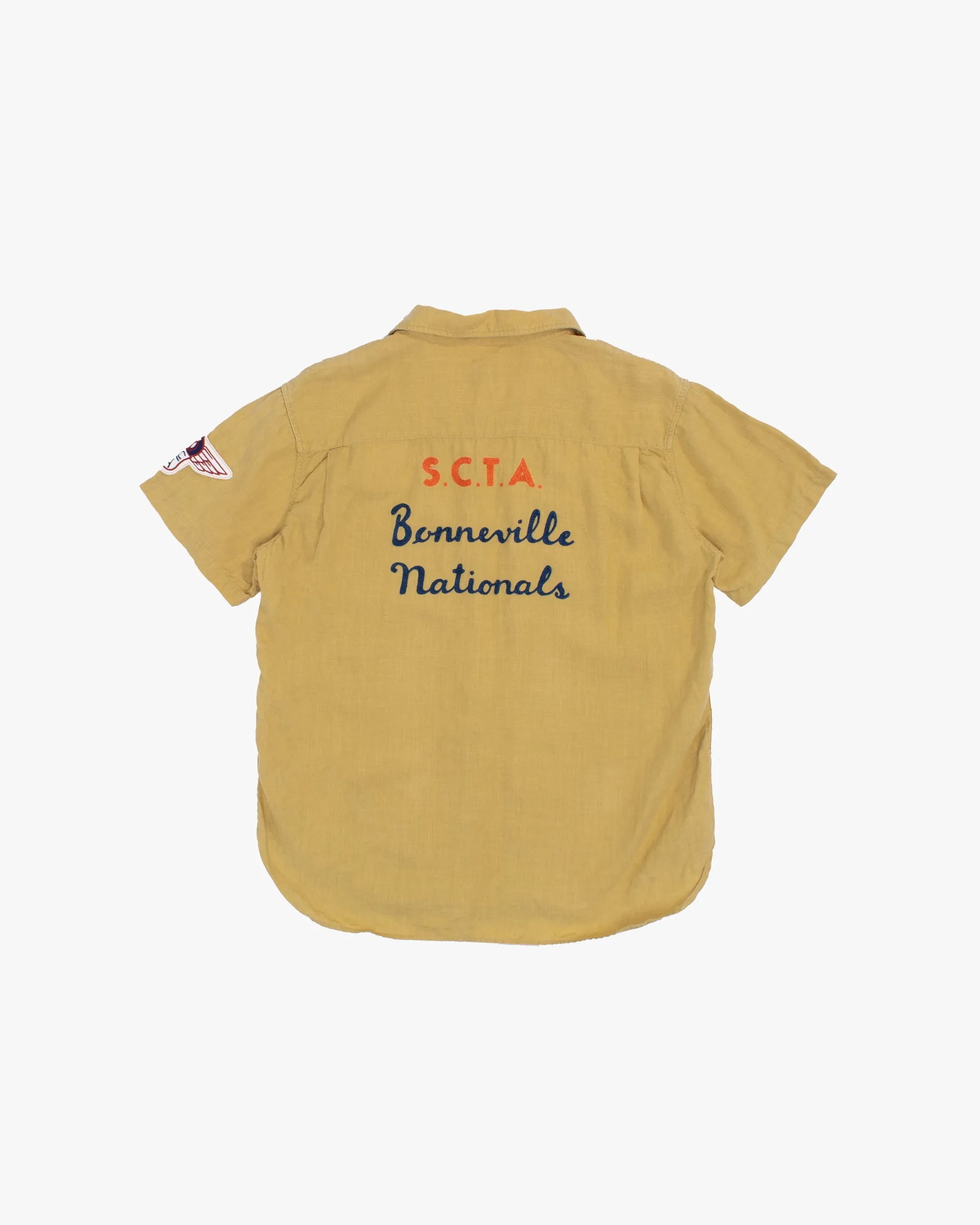 Japanese Repro Short-Sleeve Shirt, XL, Pherrow's, Bonnerville Nationals on Light Yellow sold by Kiriko product image thumbnail 2