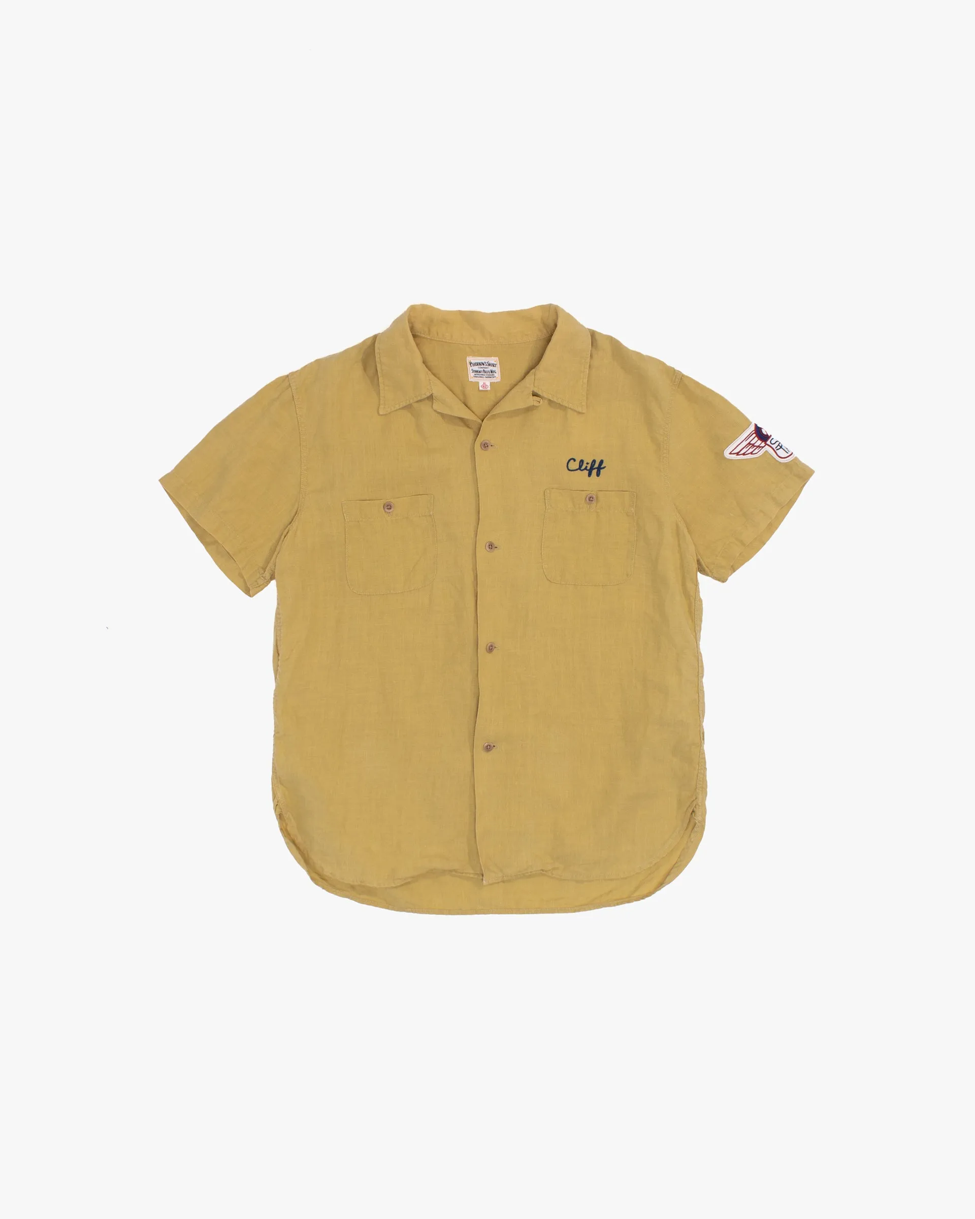 Japanese Repro Short-Sleeve Shirt, XL, Pherrow's, Bonnerville Nationals on Light Yellow sold by Kiriko