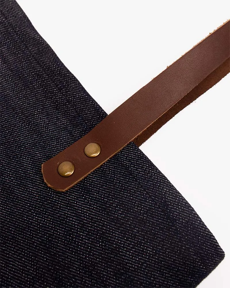 Kiriko Original Small Tote Bag, Selvedge Denim, Indigo Logo sold by Kiriko product image thumbnail 4