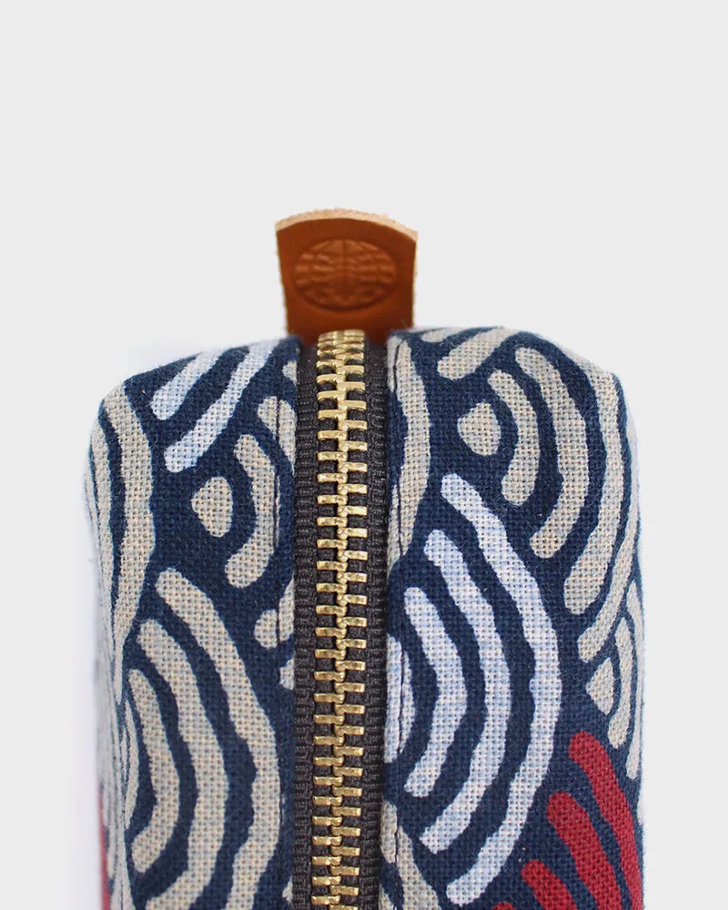 Kiriko Original Pencil Pouch, Large Seigaiha with Red sold by Kiriko product image thumbnail 3