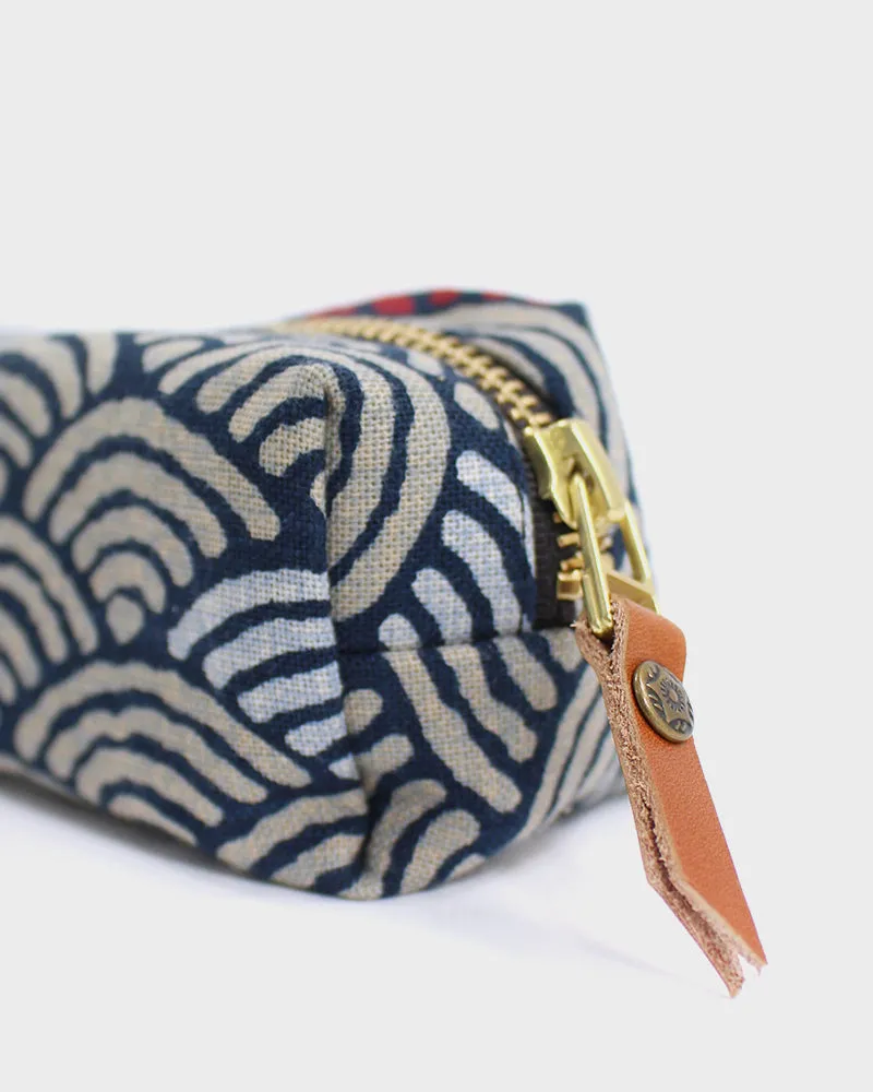 Kiriko Original Pencil Pouch, Large Seigaiha with Red sold by Kiriko product image thumbnail 4