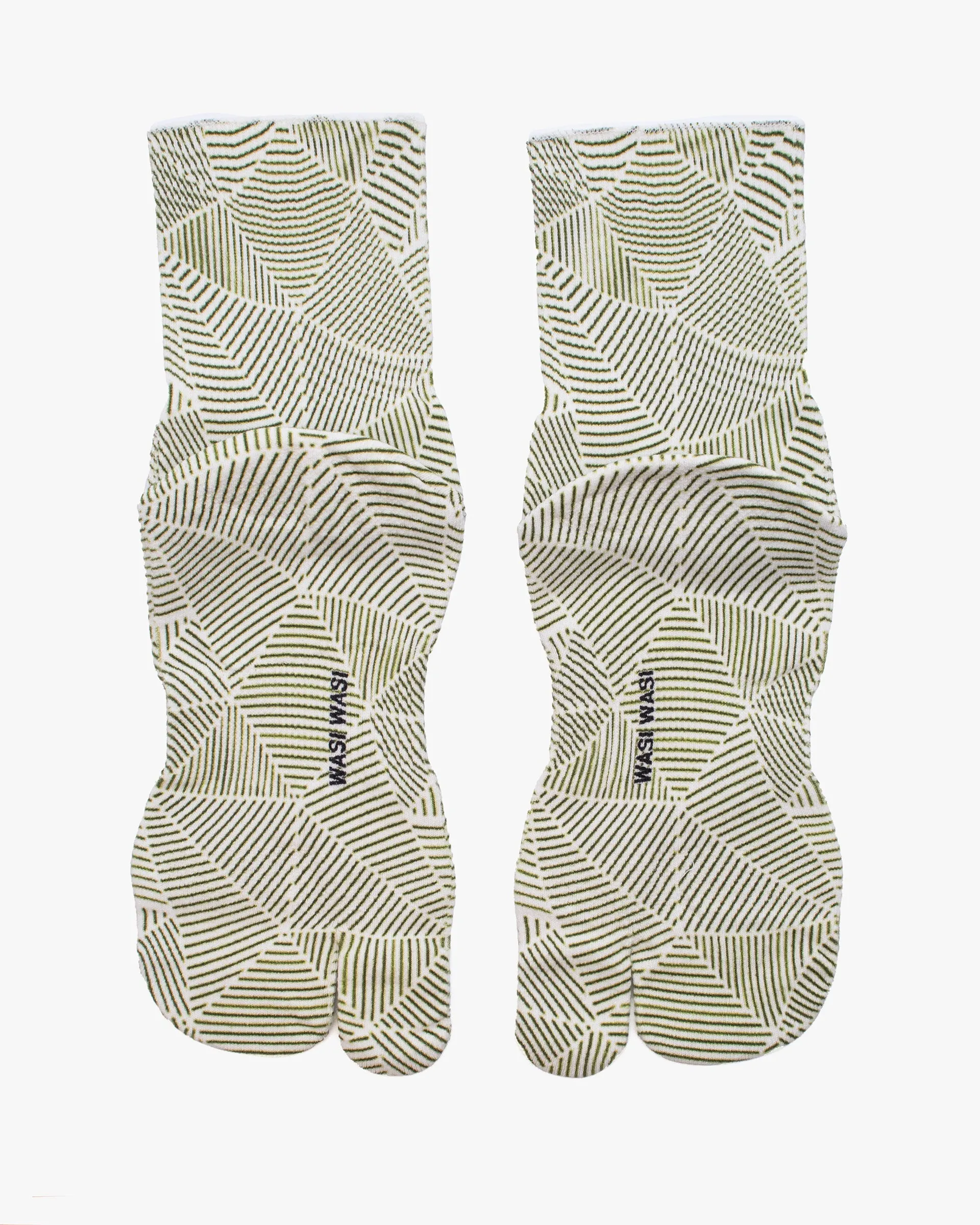 Tabi Socks, Wasi Wasi, Geometric Green sold by Kiriko product image thumbnail 3