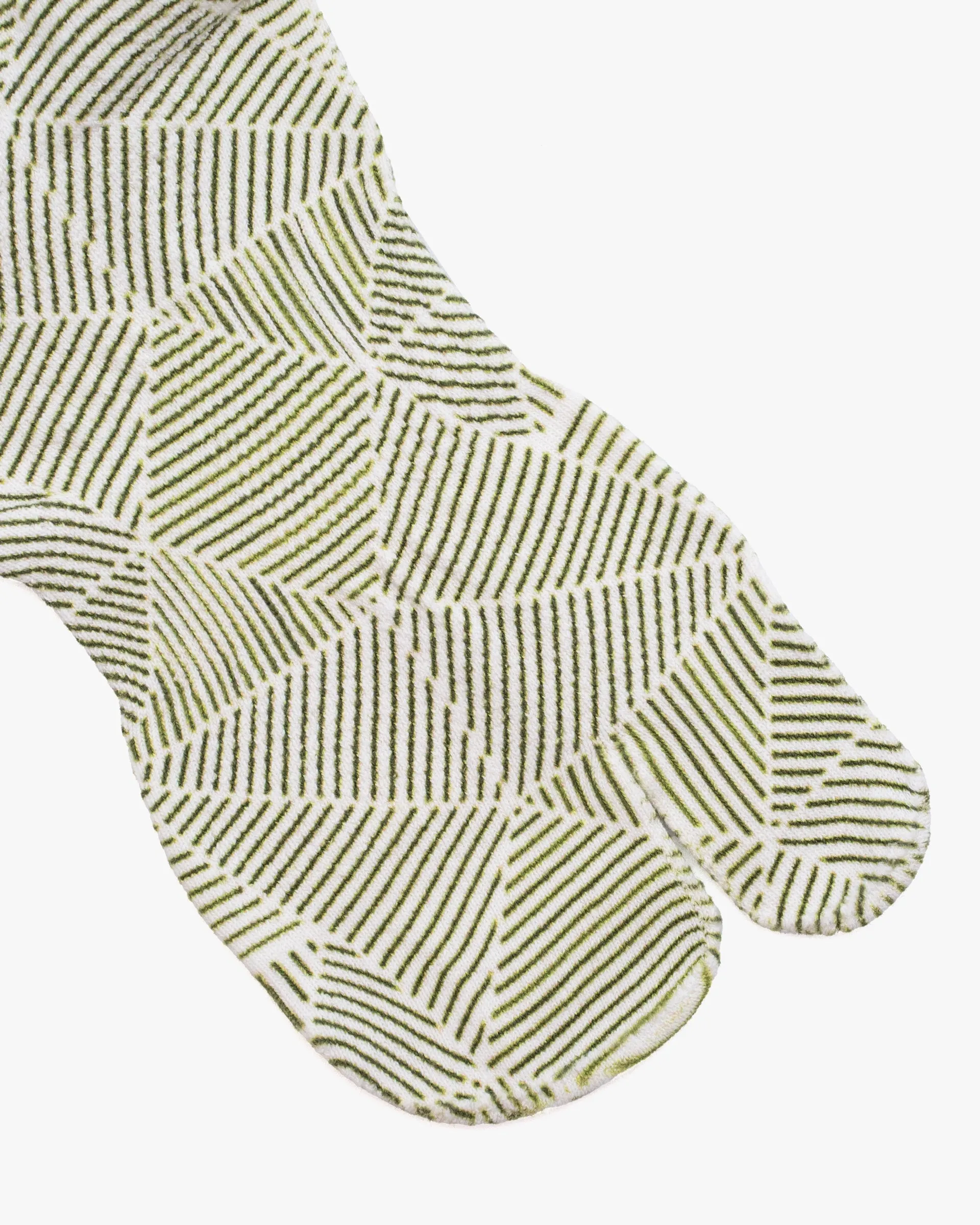Tabi Socks, Wasi Wasi, Geometric Green sold by Kiriko product image thumbnail 4