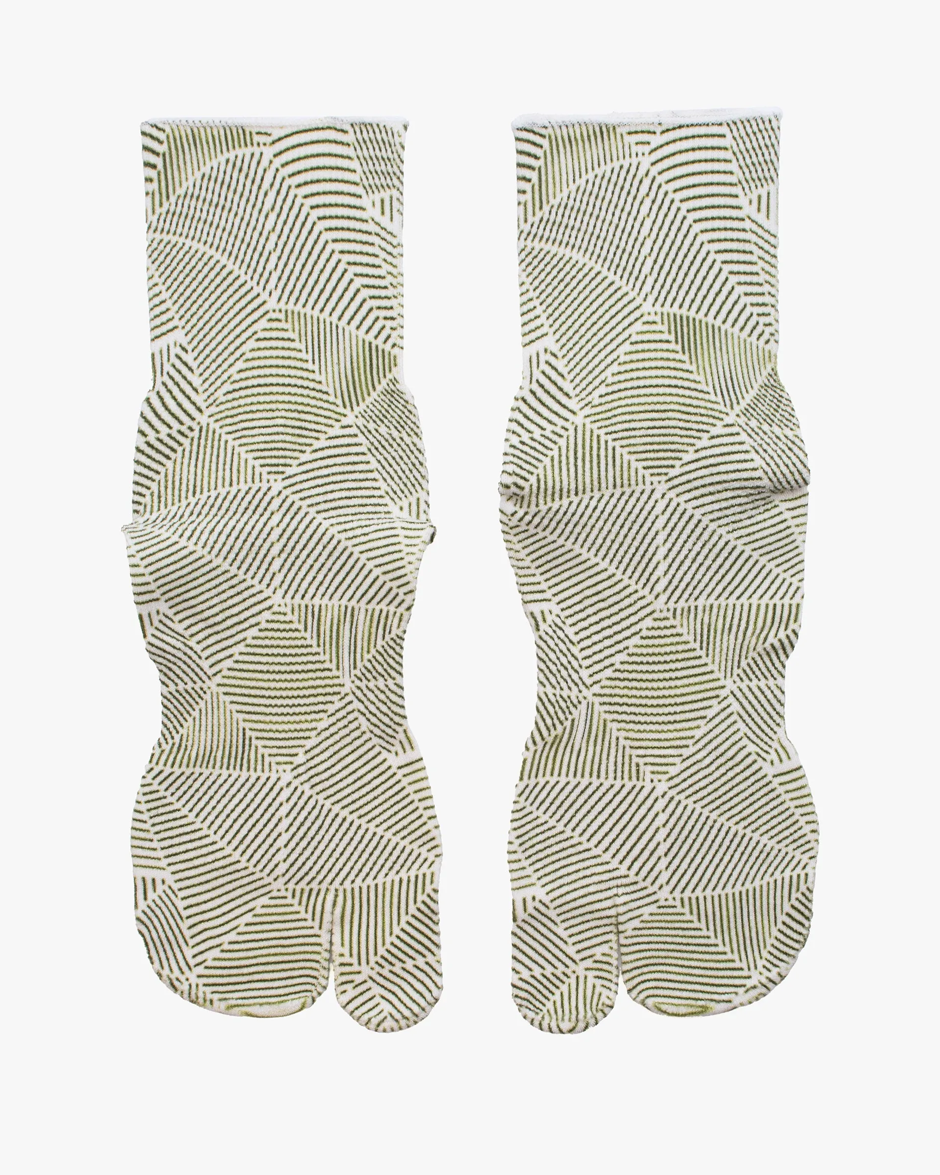 Tabi Socks, Wasi Wasi, Geometric Green sold by Kiriko product image thumbnail 2