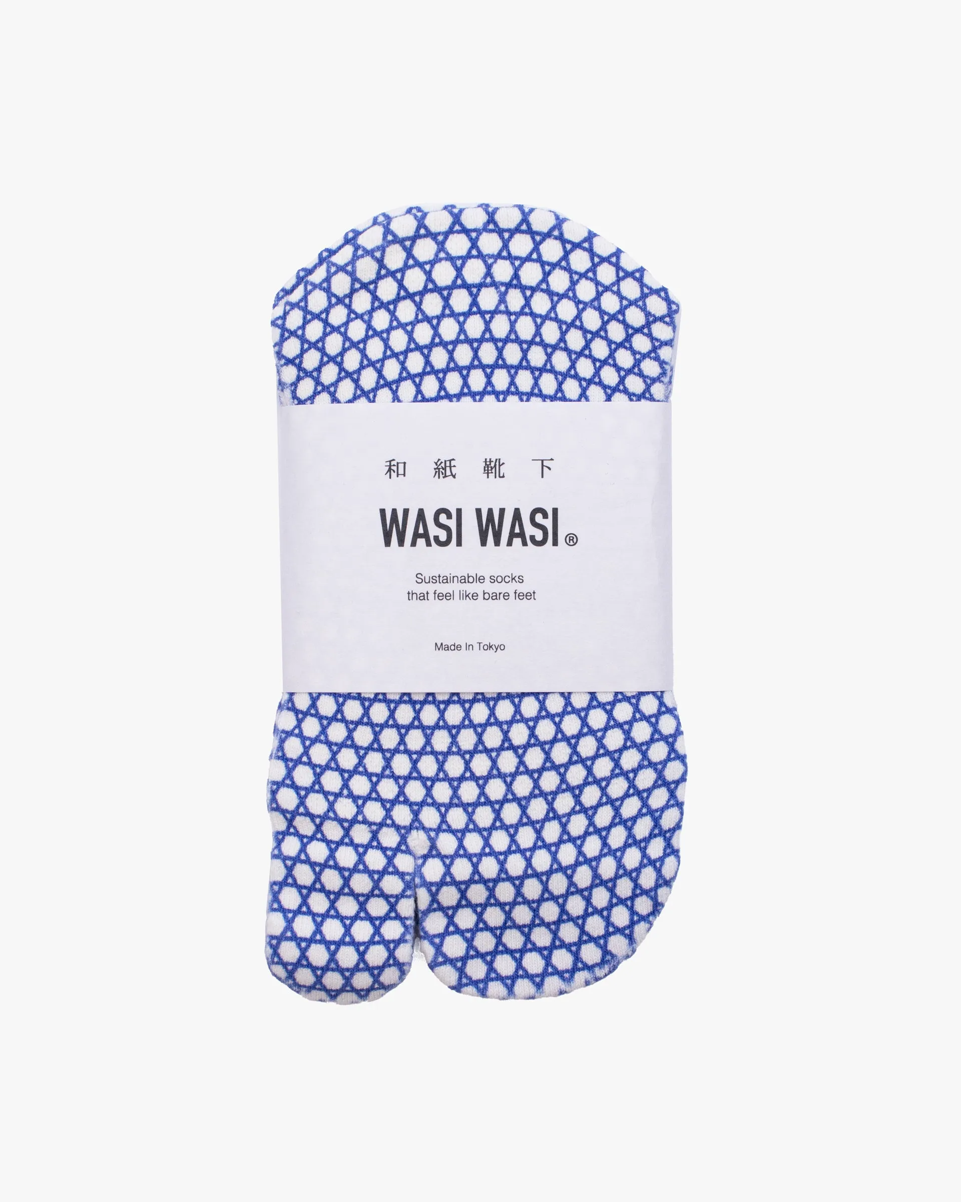 Tabi Socks, Wasi Wasi, Kagome Blue sold by Kiriko