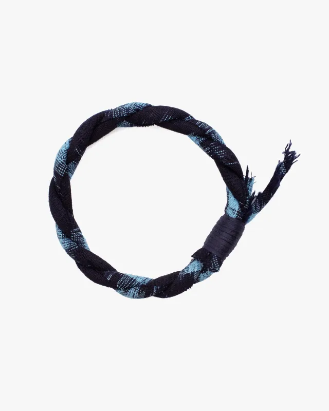 Boet x Kiriko Bracelet, Indigo with Light Blue Kasuri made by Kiriko