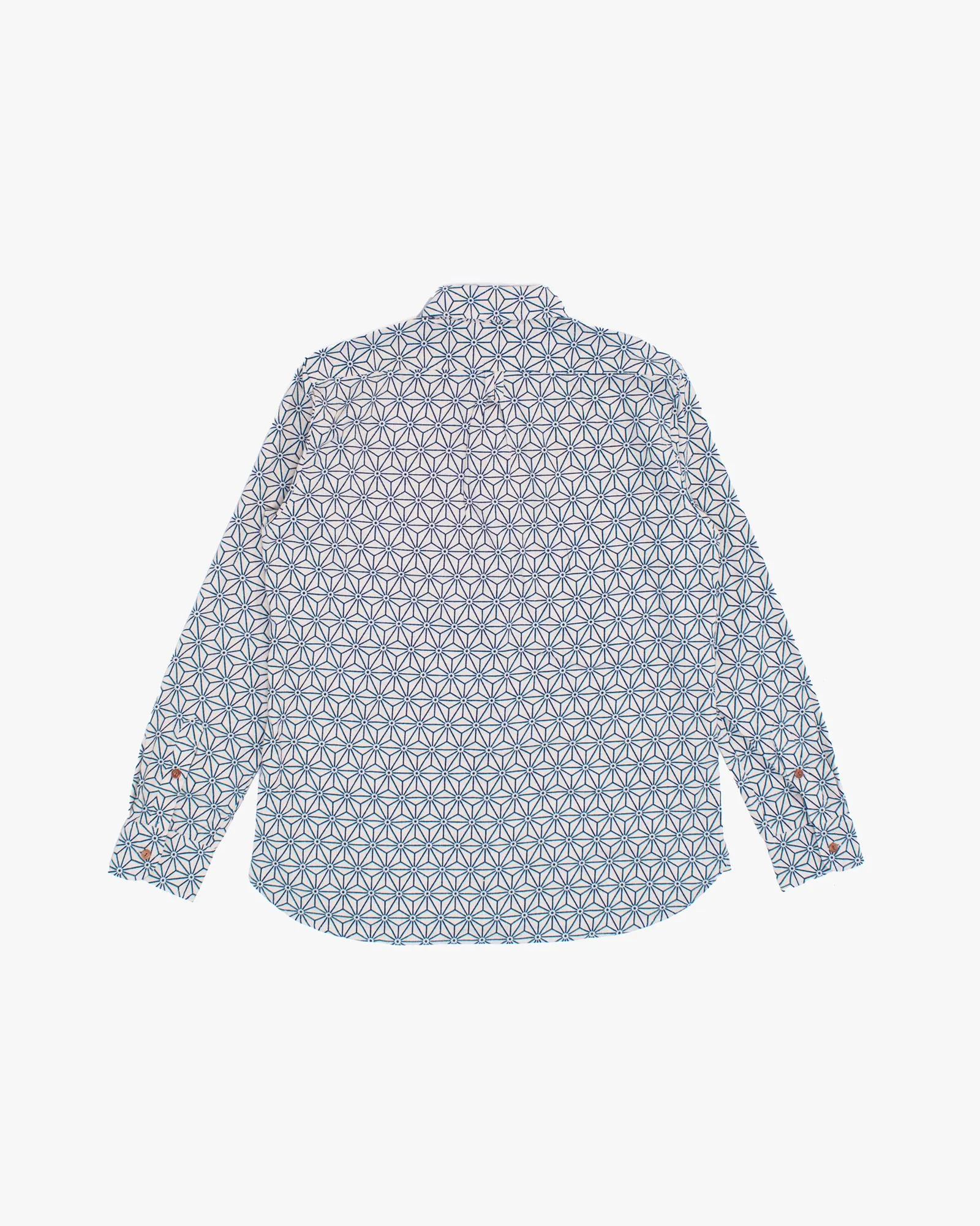 Kiriko Original Shirt, Long Sleeve Button-Up, White Asanoha sold by Kiriko product image thumbnail 4