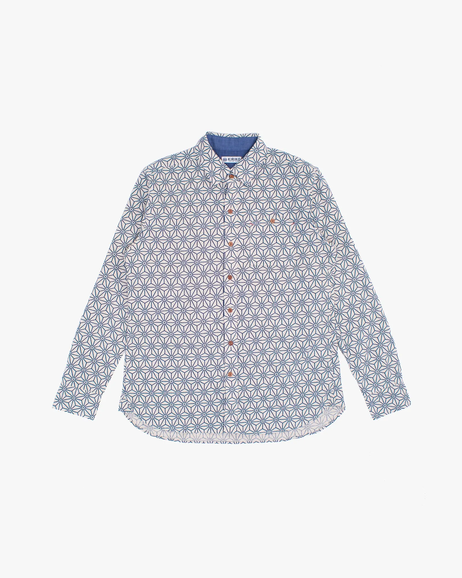 Kiriko Original Shirt, Long Sleeve Button-Up, White Asanoha sold by Kiriko product image thumbnail 2
