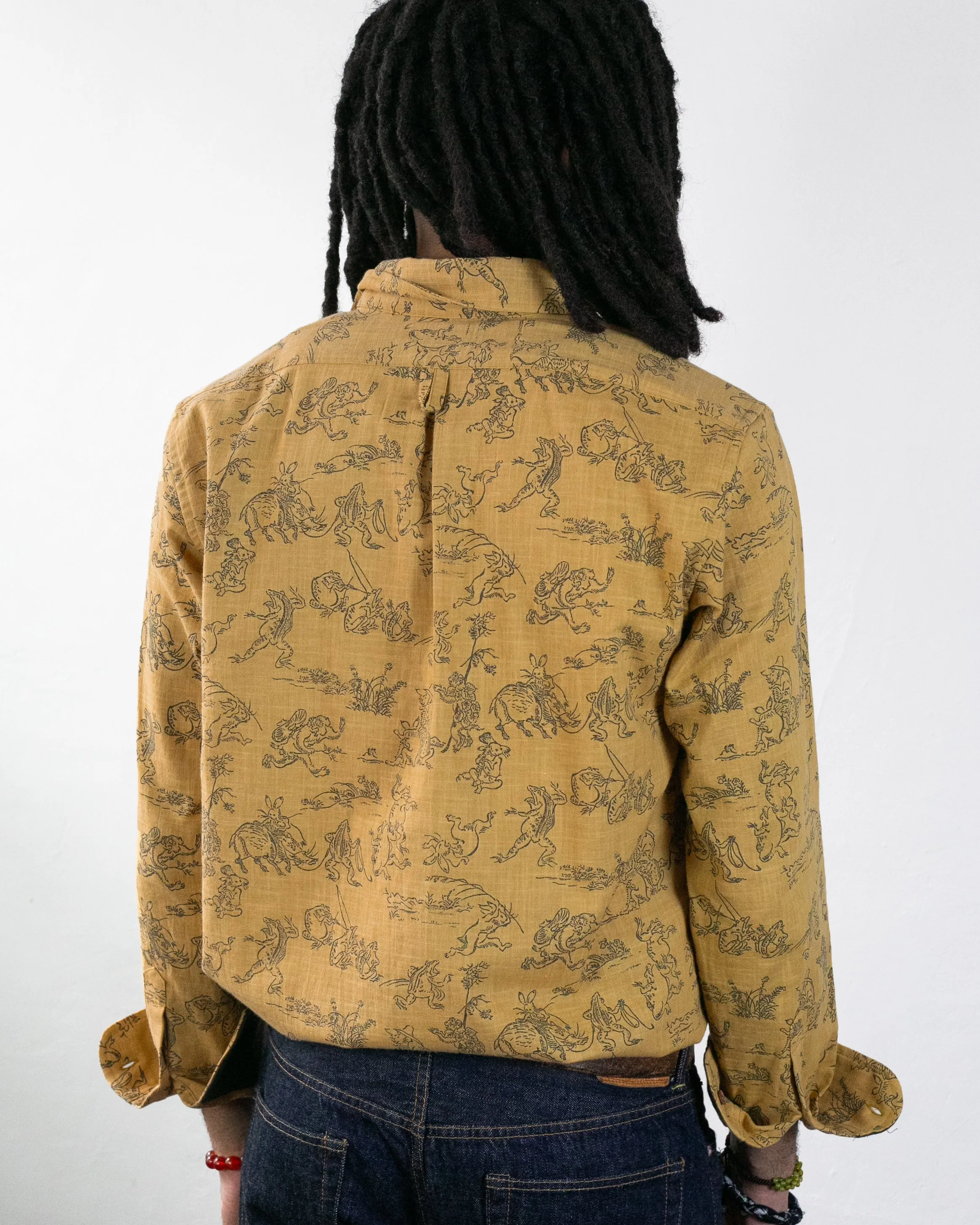 Kiriko Original Shirt, Long Sleeve Button-Up, Mustard Choju Giga sold by Kiriko product image thumbnail 2