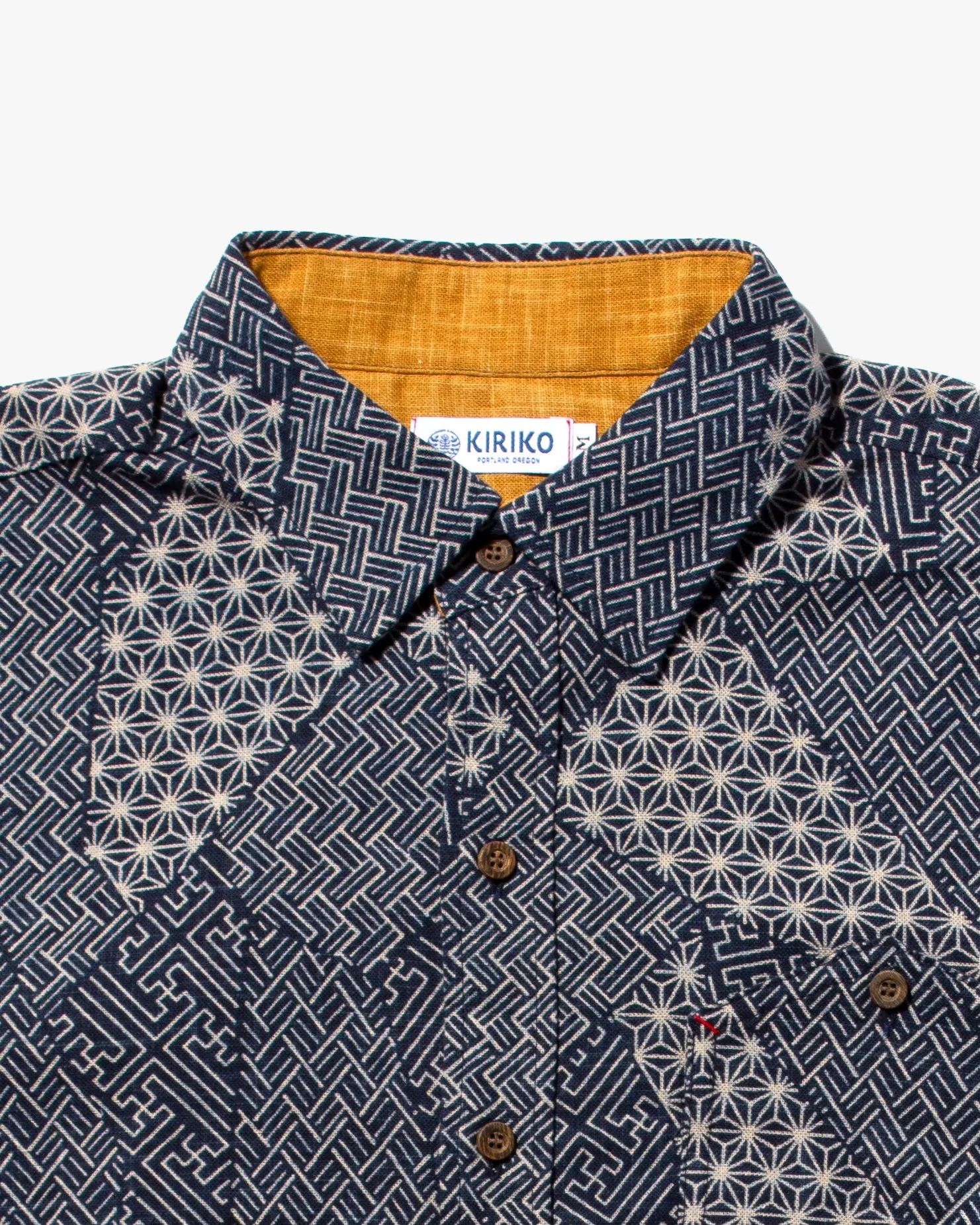 Kiriko Original Shirt, Long Sleeve Button-Up, Indigo Small Multi sold by Kiriko product image thumbnail 4