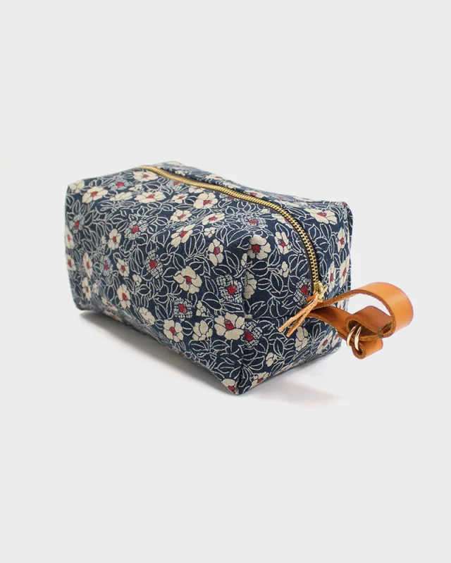 Dopp Kit, Indigo Small Tsubaki made by Kiriko