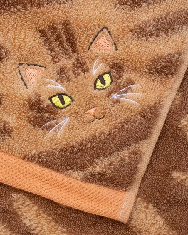 Japanese Long Face Towel, Uchi no Ko Kenami Long Face Towel, Orange made by Kiriko