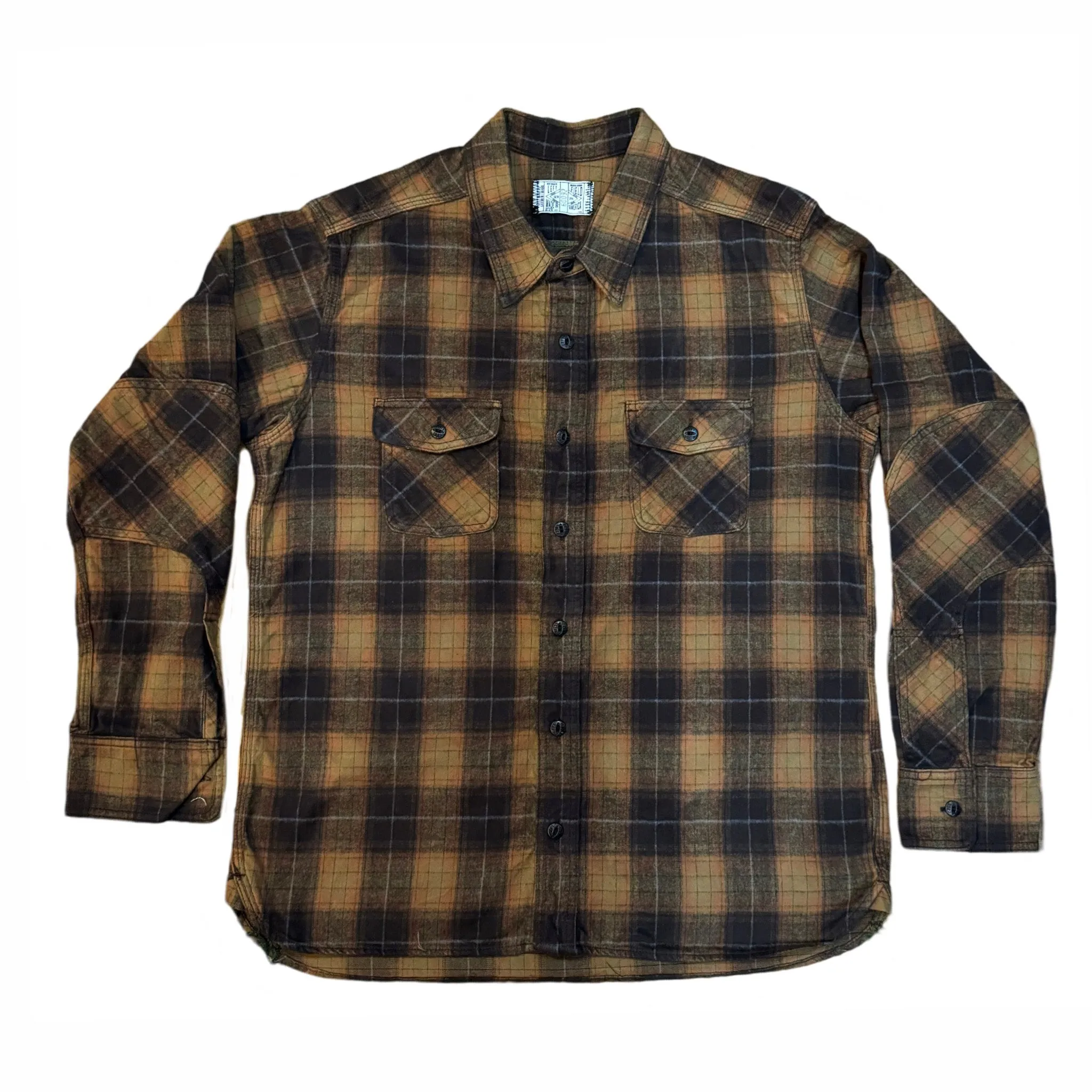Tobacco Sunburst Japanese Cotton Flannel Dustbowl Work shirt sold by Left Field