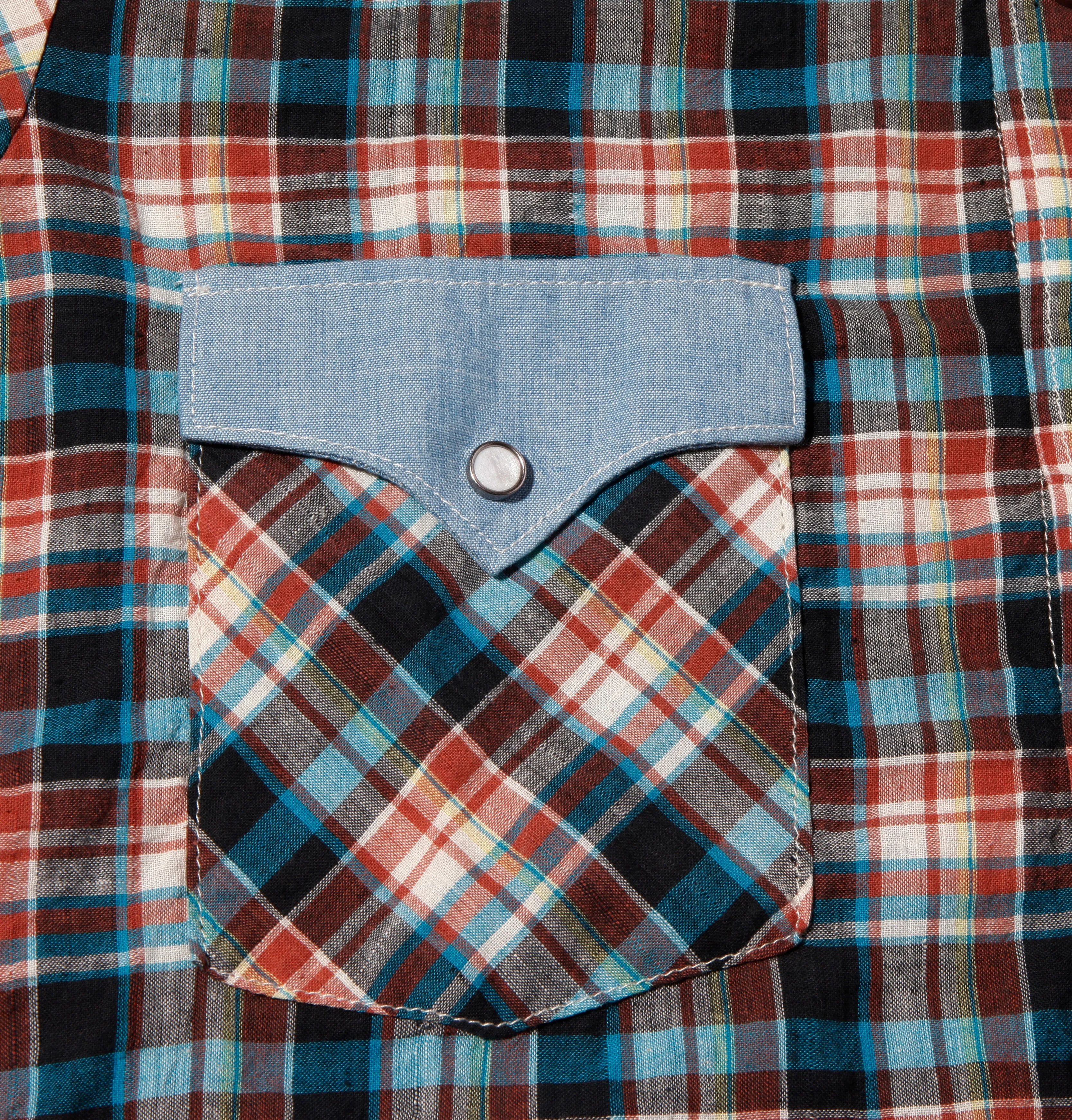 Bronco Billy Short Sleeve Western Madras Shirt sold by Left Field product image thumbnail 2