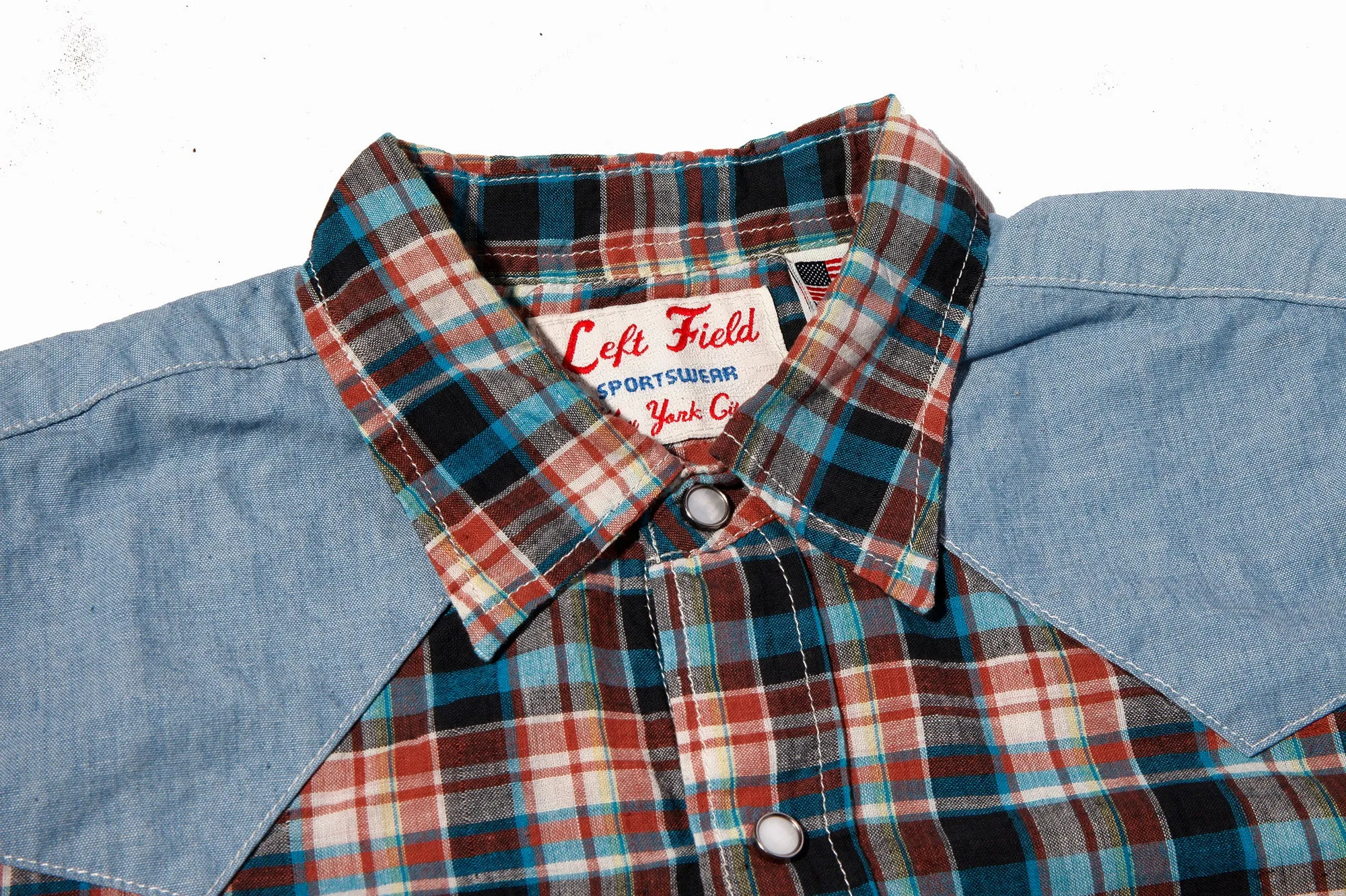 Bronco Billy Short Sleeve Western Madras Shirt sold by Left Field product image thumbnail 3