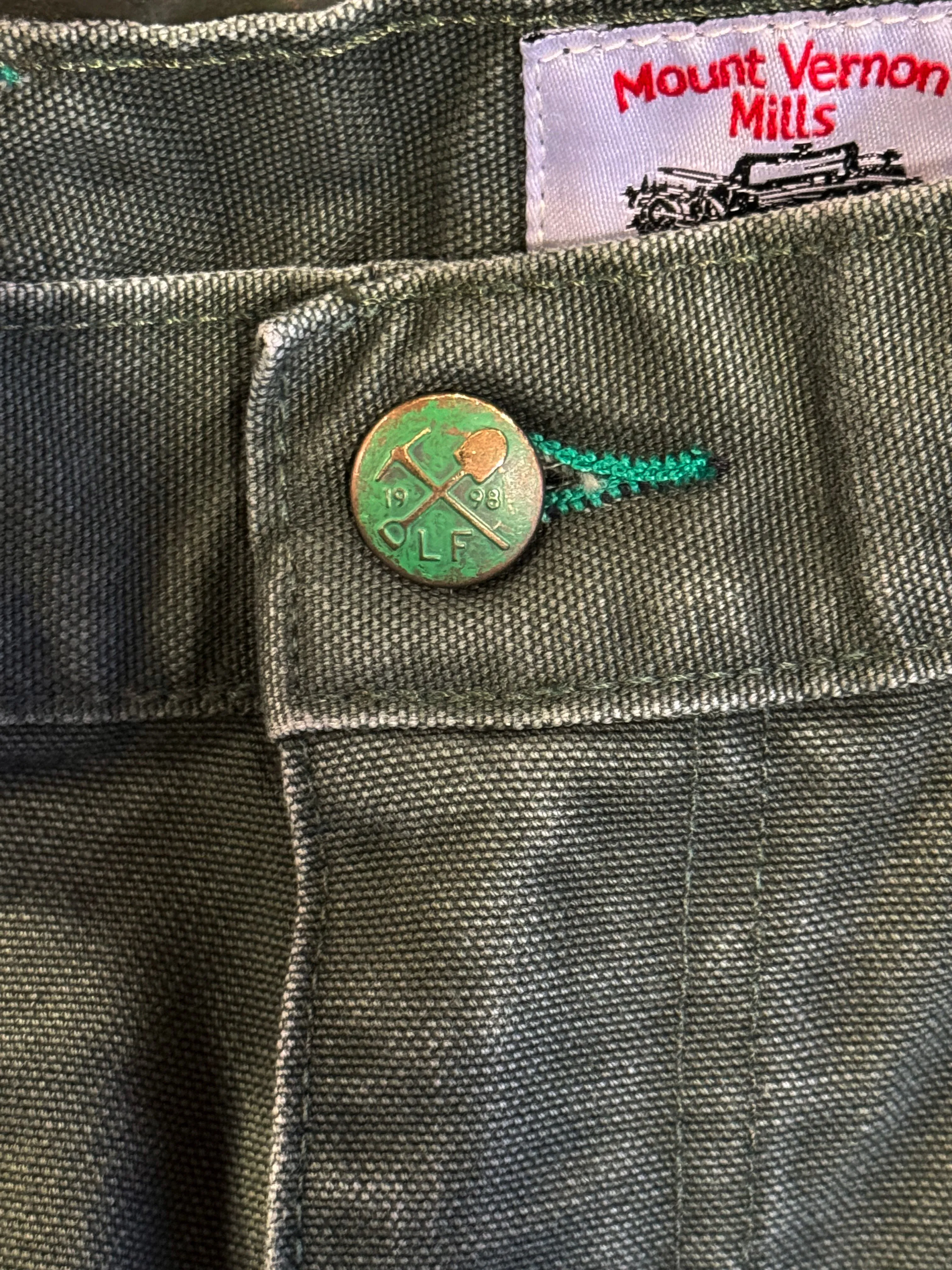 Vintage Washed Olive Double Knee Work Uniform Chinos sold by Left Field product image thumbnail 4