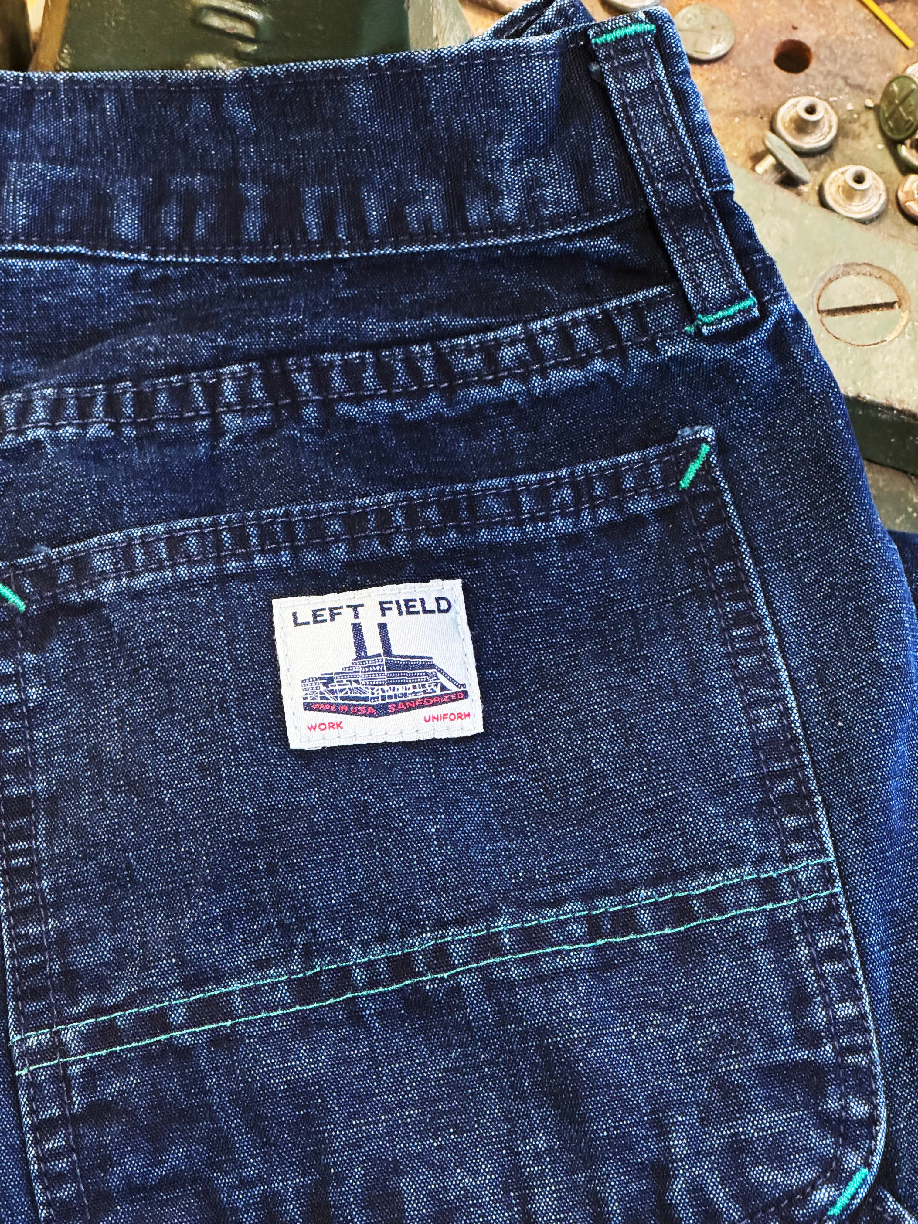Japanese Indigo Selvedge Duck Double Knee Work Uniform jeans sold by Left Field product image thumbnail 5