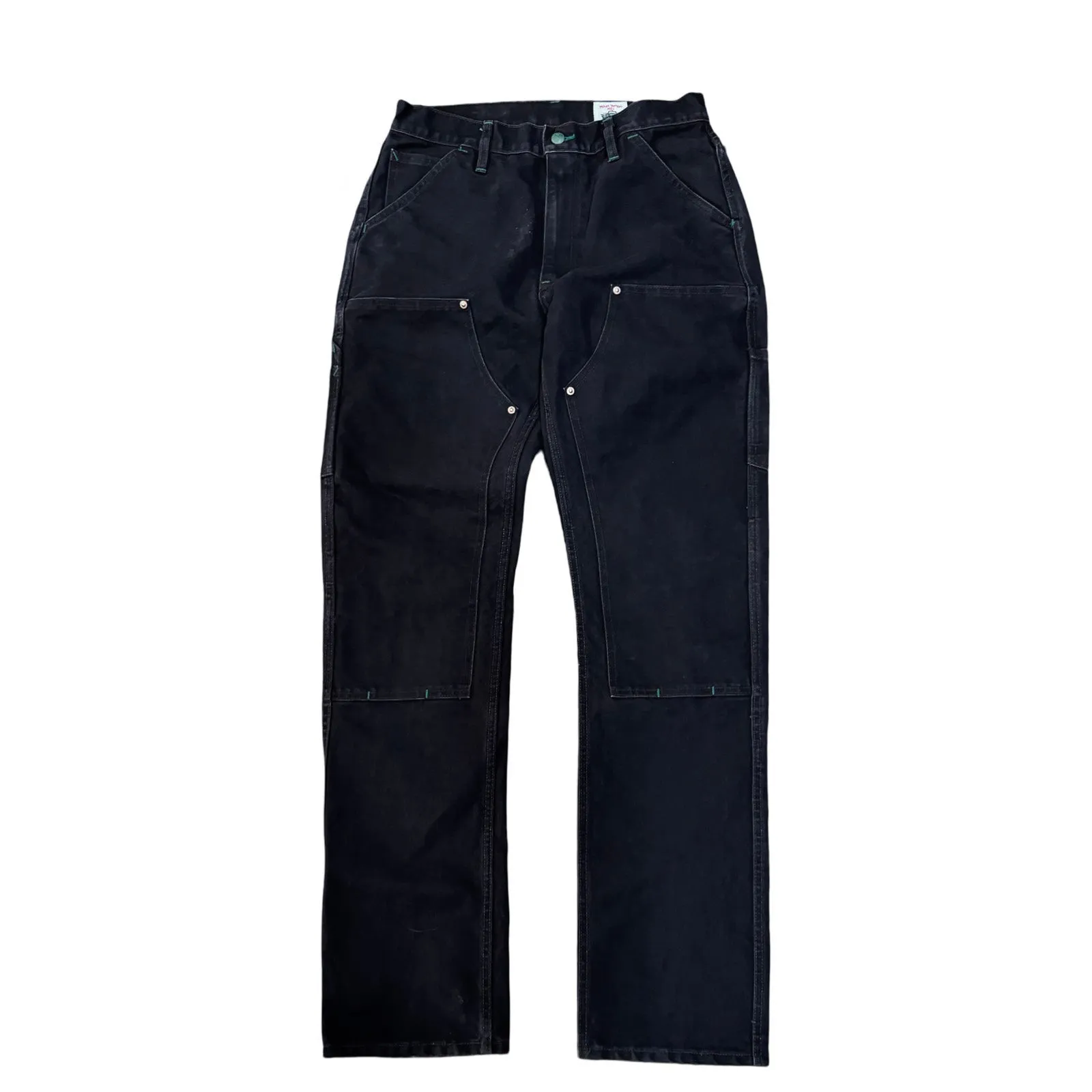 Vintage Washed Black Mt Vernon Duck Double Knee Work Uniform sold by Left Field