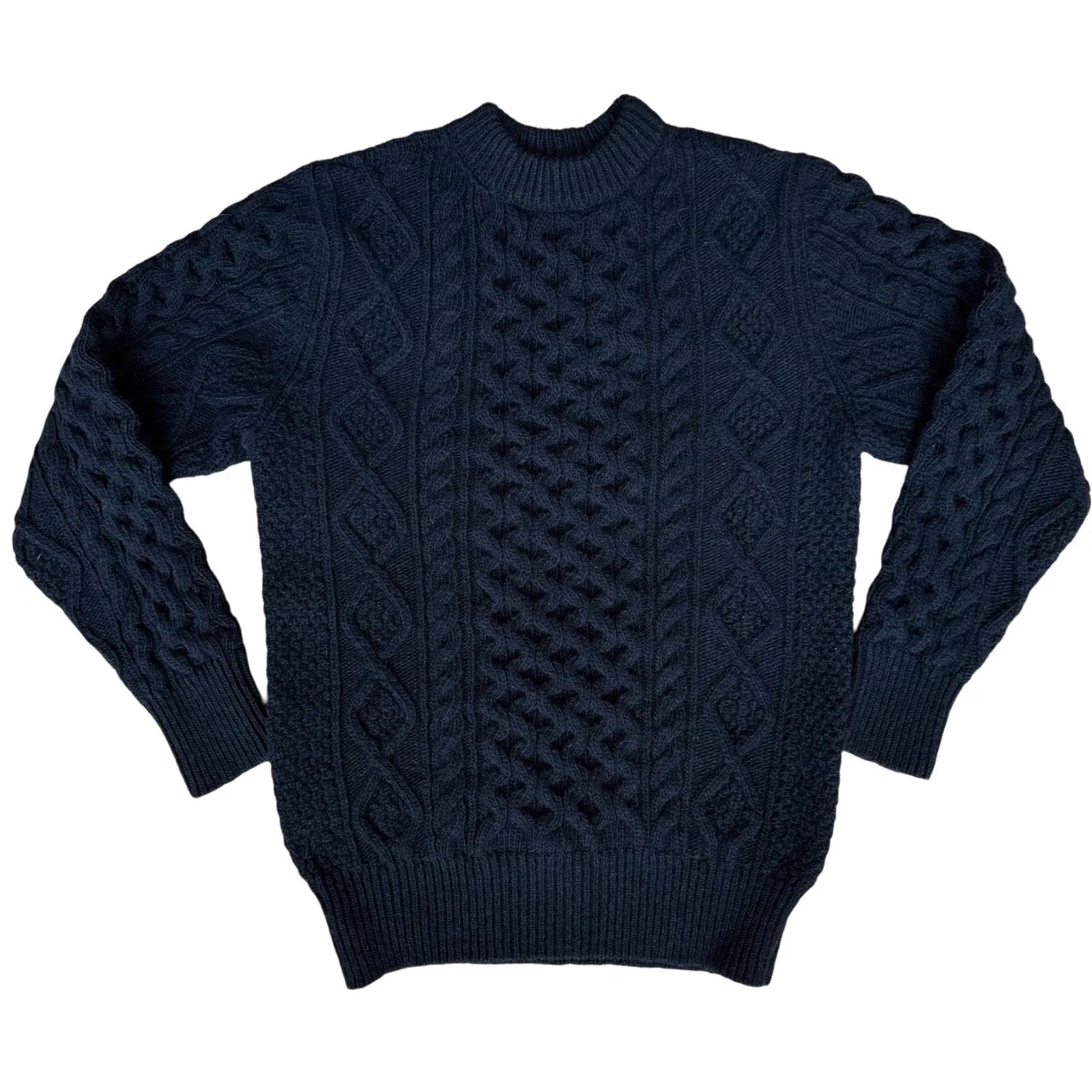 Steve McQueen Dark Navy Donegal Irish Wool Sweater sold by Left Field