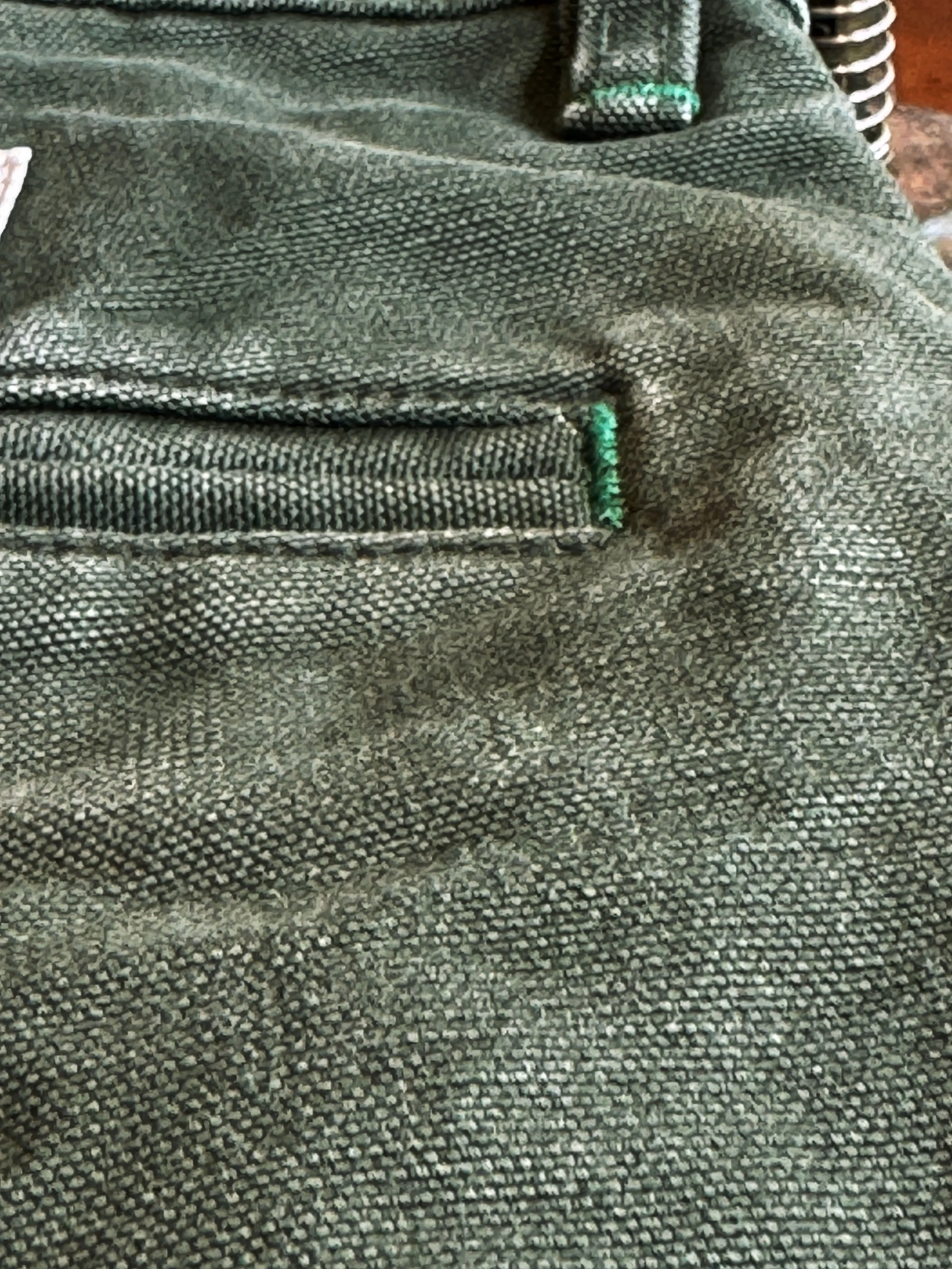 Vintage Wash Olive Duck Mt Vernon 13 oz Work Uniform Chino Wider Fit sold by Left Field product image thumbnail 3