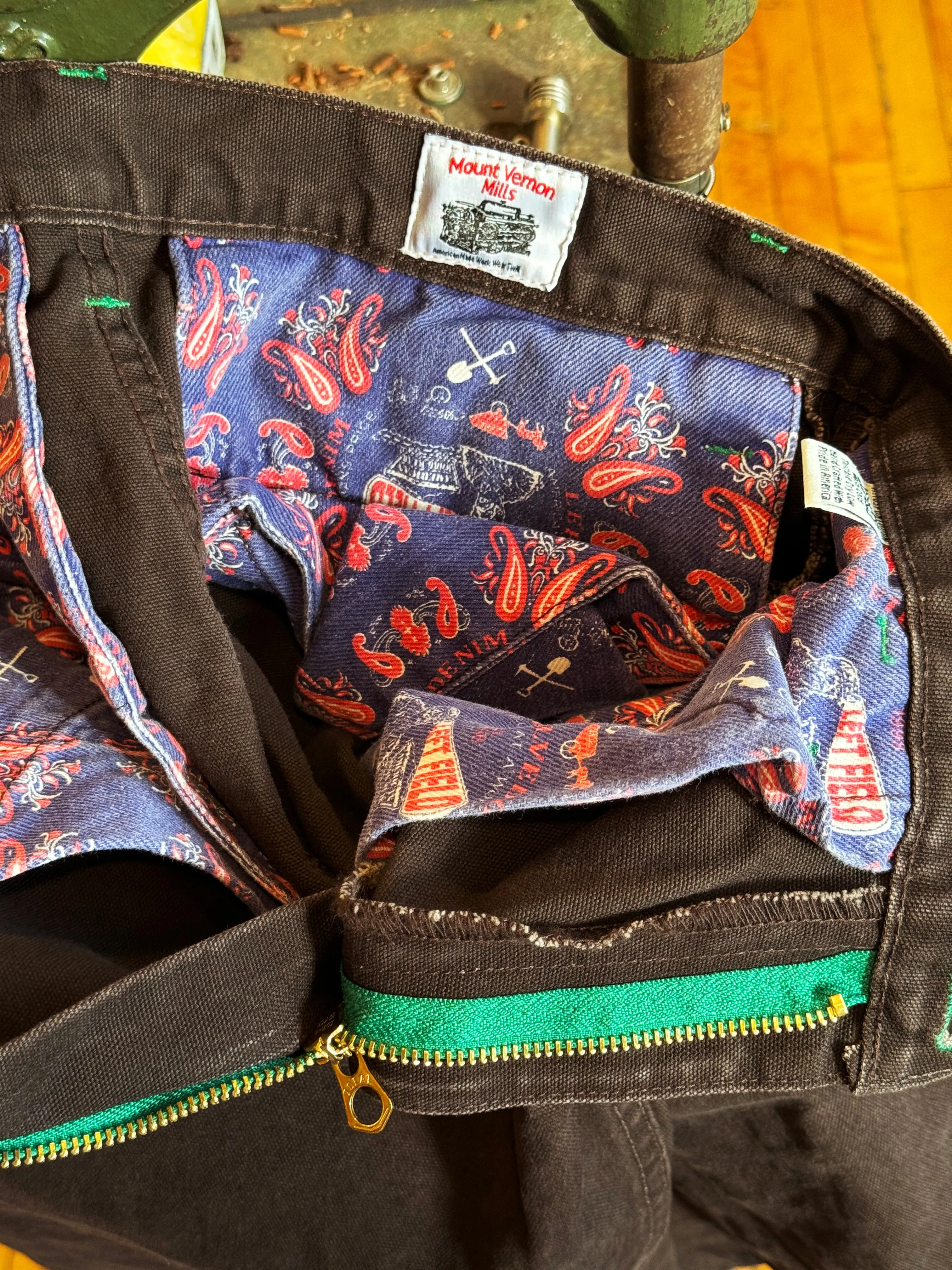 Vintage Wash Chocolate Duck Mt Vernon 13 oz Work Uniform Chino *size up one size running one inch smaller in the waist. sold by Left Field product image thumbnail 5