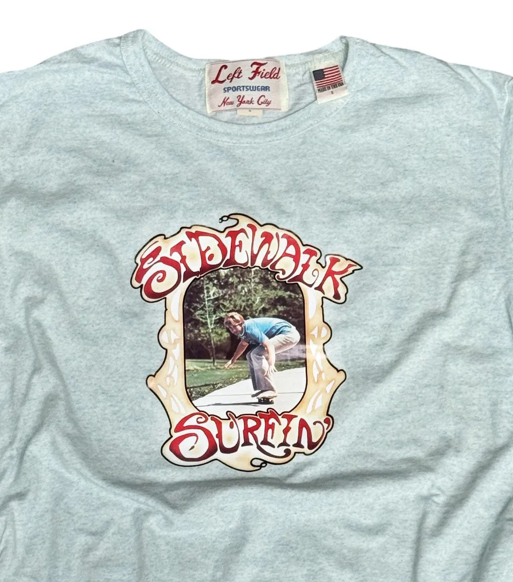 Sidewalk Surfin Roachdesert sky heather cotton crew Ttee sold by Left Field product image thumbnail 2