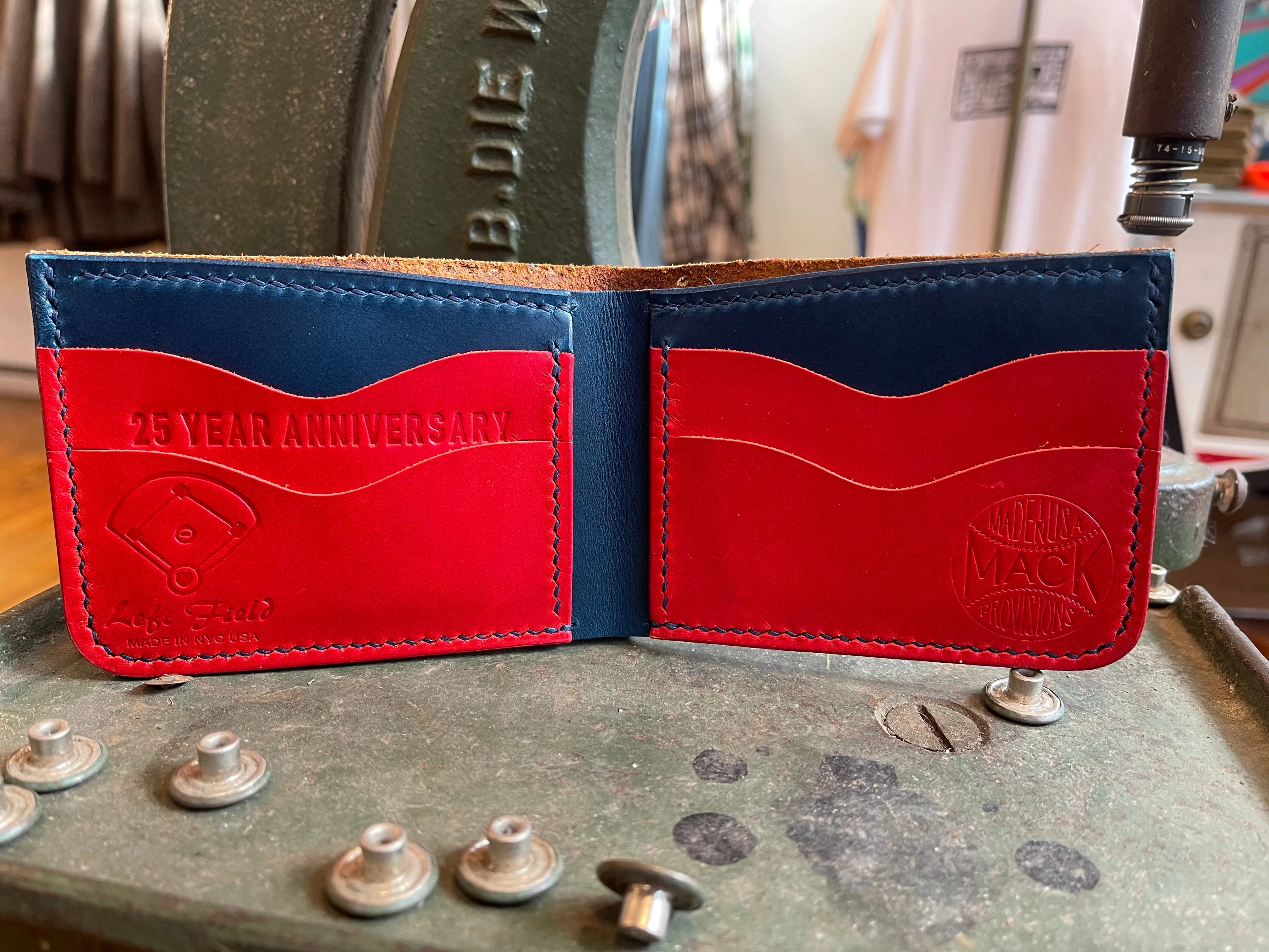 25th Anniversary Genuine Vintage Leather Baseball Wallets sold by Left Field product image thumbnail 3