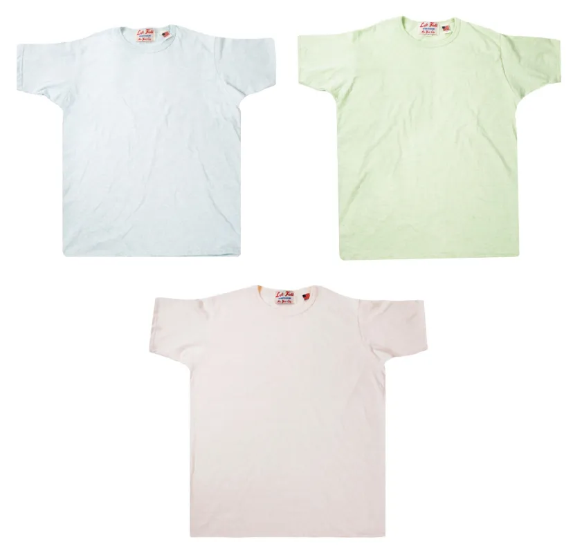 Three Heather Cotton Crew Tee Pack sold by Left Field