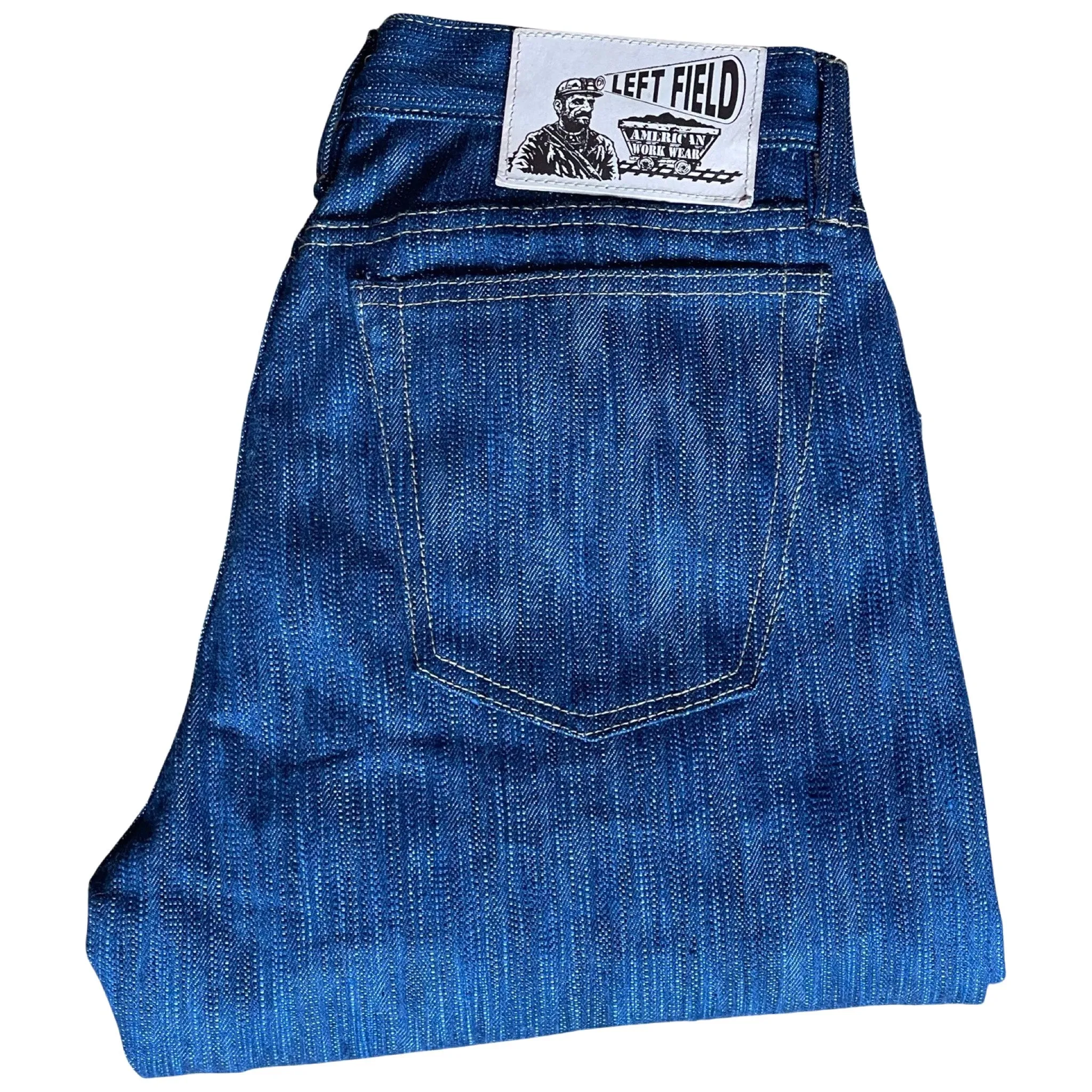 Greaser Tokushima Shoai Hank Dyed denim (Natural plant dyed Indigo) Size up 2 sizes! sold by Left Field product image thumbnail 2